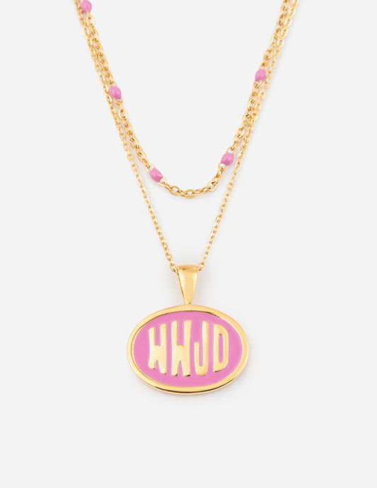 Pink WWJD Necklace Set – Christian Necklace