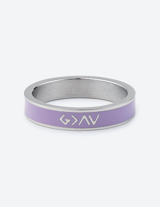 Lavender Enamel Highs and Lows Ring – Christian Ring