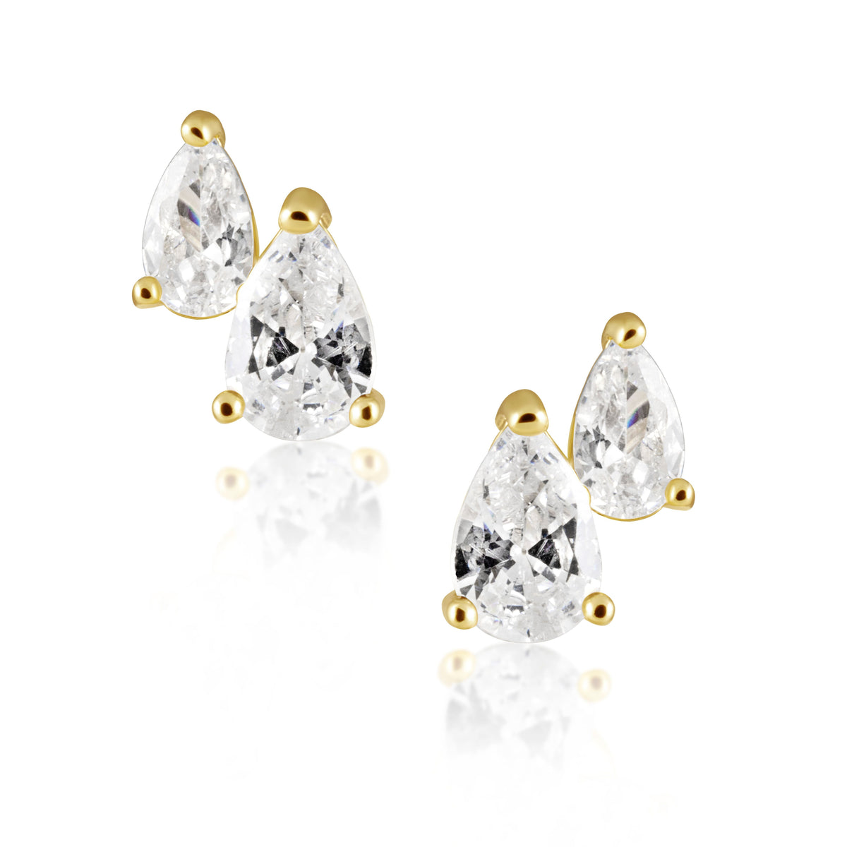 Harmony Mini Pear Studs — Soul Flow Apparel
