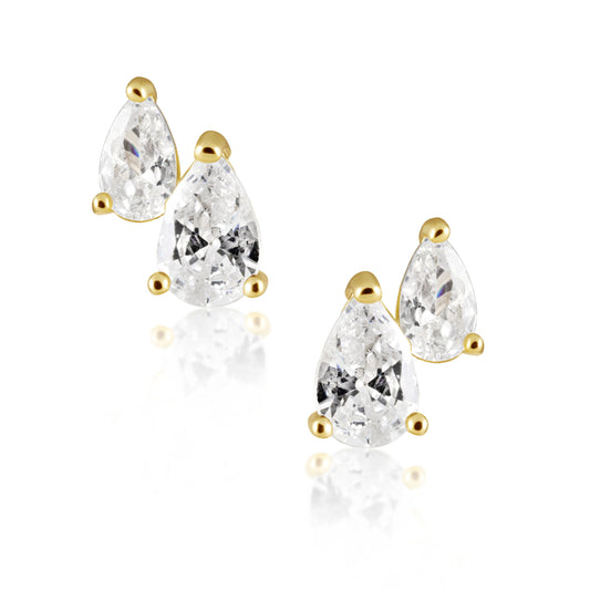 Harmony Mini Pear Studs — Soul Flow Apparel