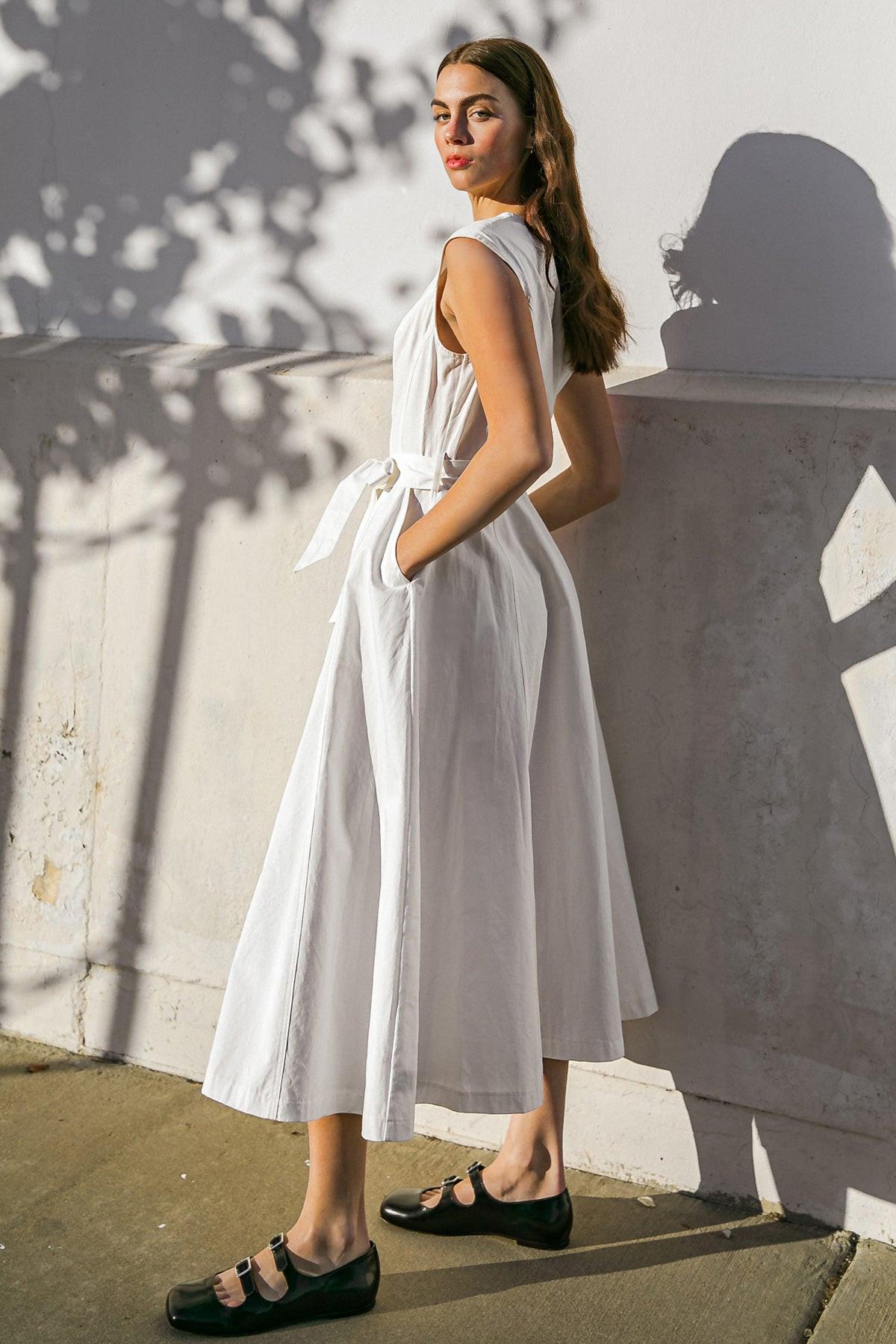 Delicate Dreams Woven Midi Dress in 20whi2 — Soul Flow Apparel