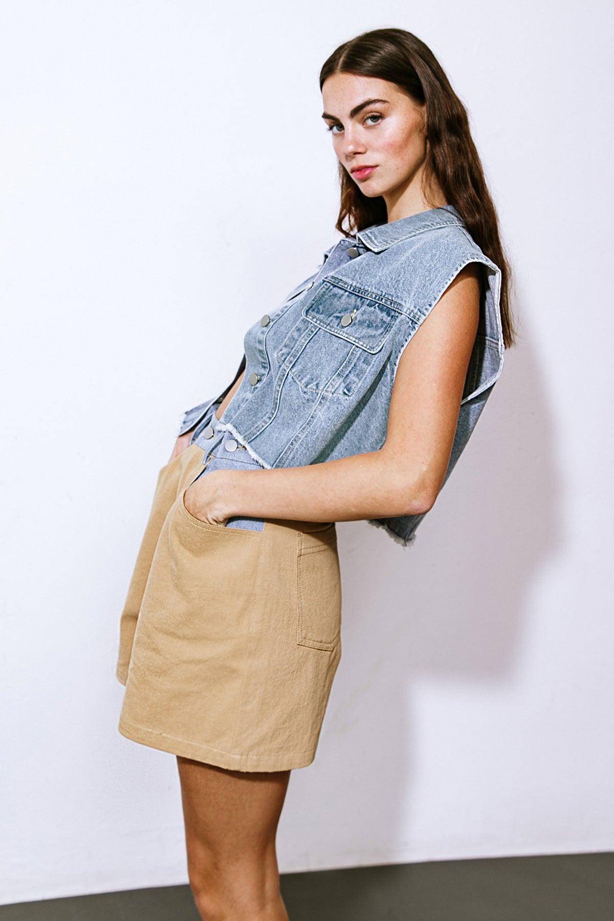 Claim to Fame Denim Vest in 20den13 — Soul Flow Apparel