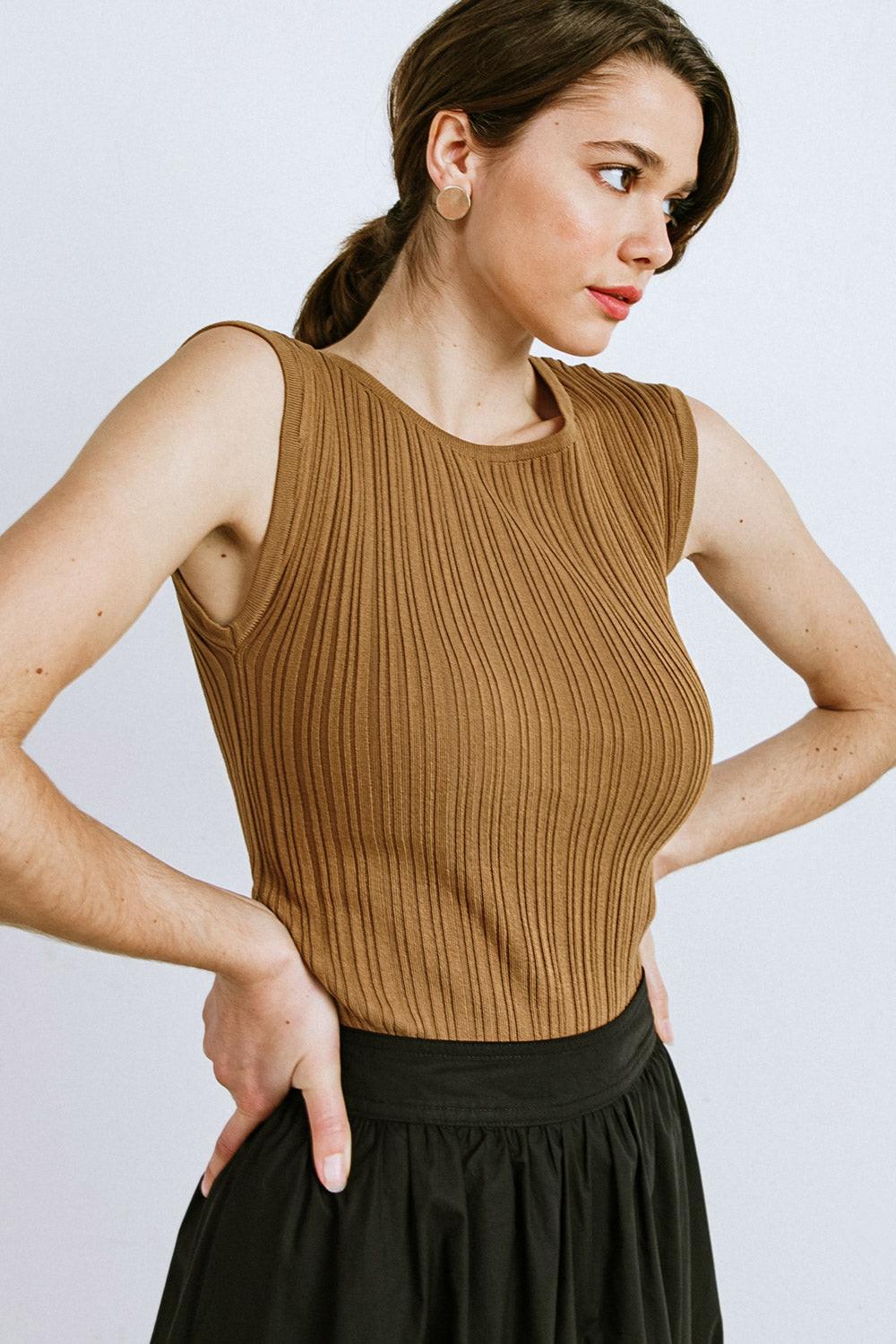Set the Pace Knit Top in 20cam7 — Soul Flow Apparel