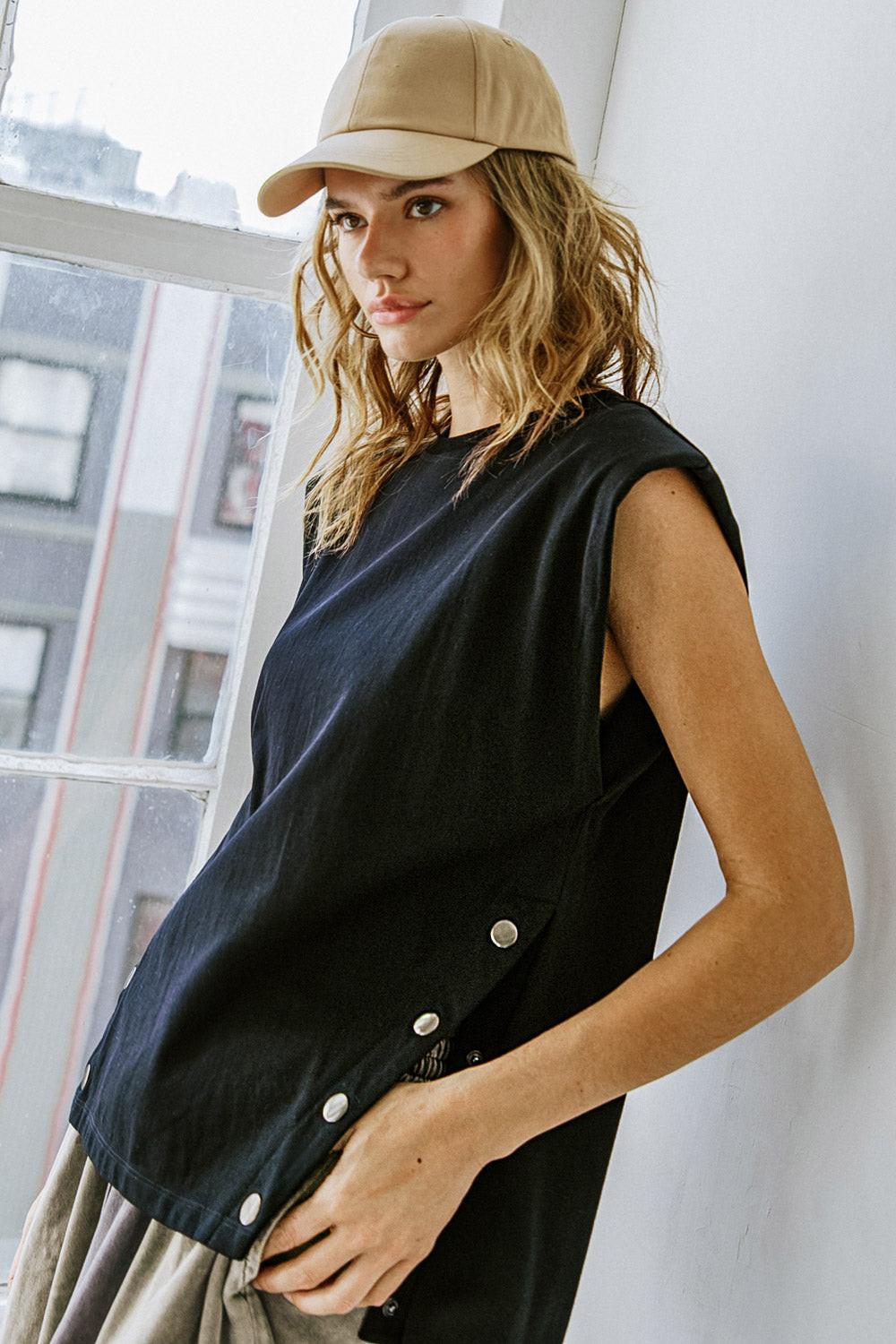 Never Be the Same Knit Top in 20bla9, view 1 — Soul Flow Apparel