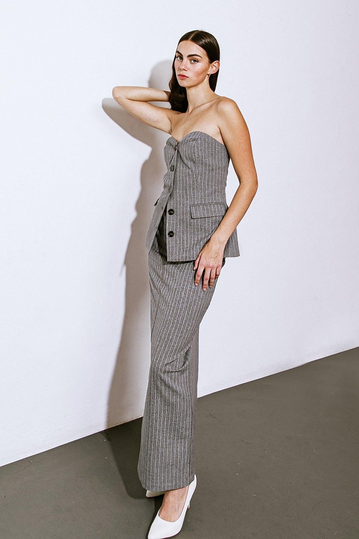 Get to the Point Woven Top in 20grey24 — Soul Flow Apparel