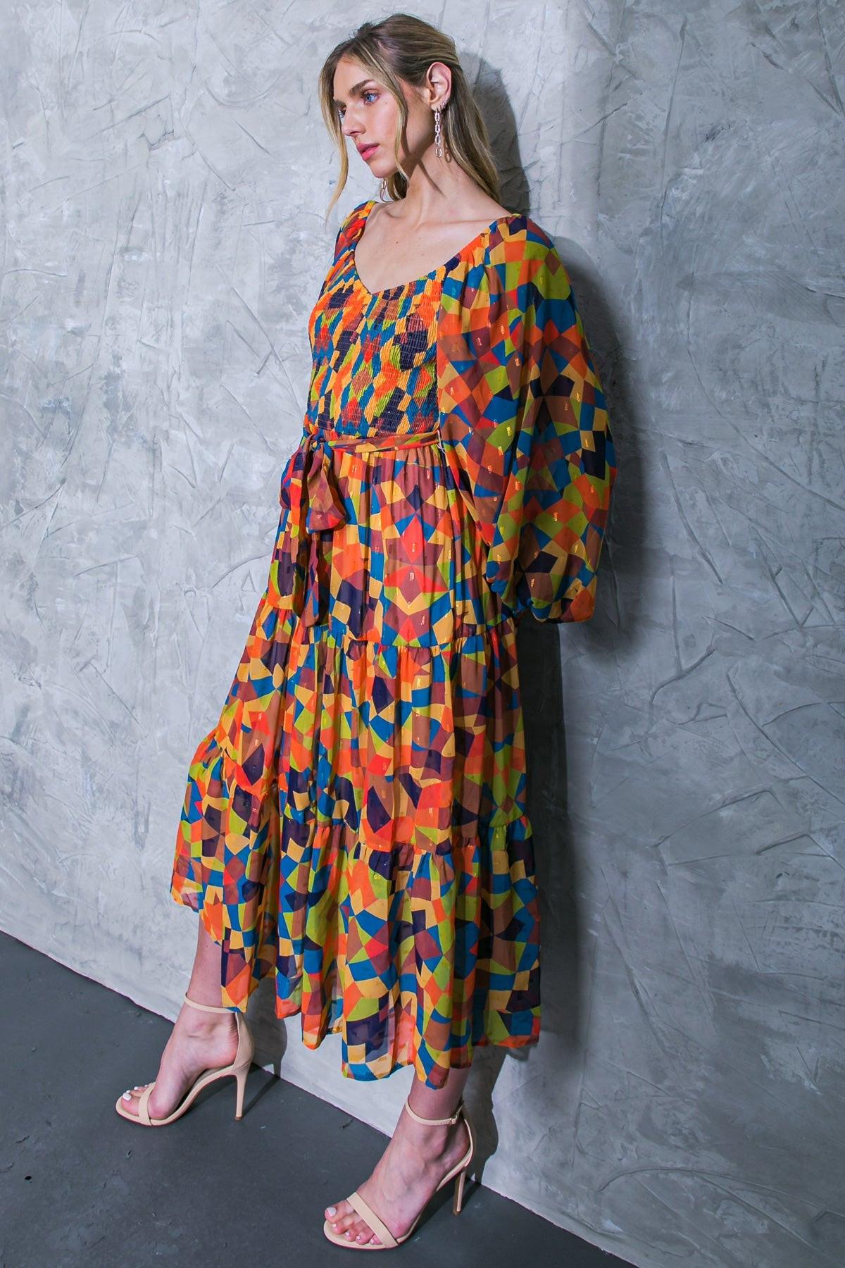 Nothing Was the Same Woven Midi Dress in 20rus 20nav43 — Soul Flow Apparel
