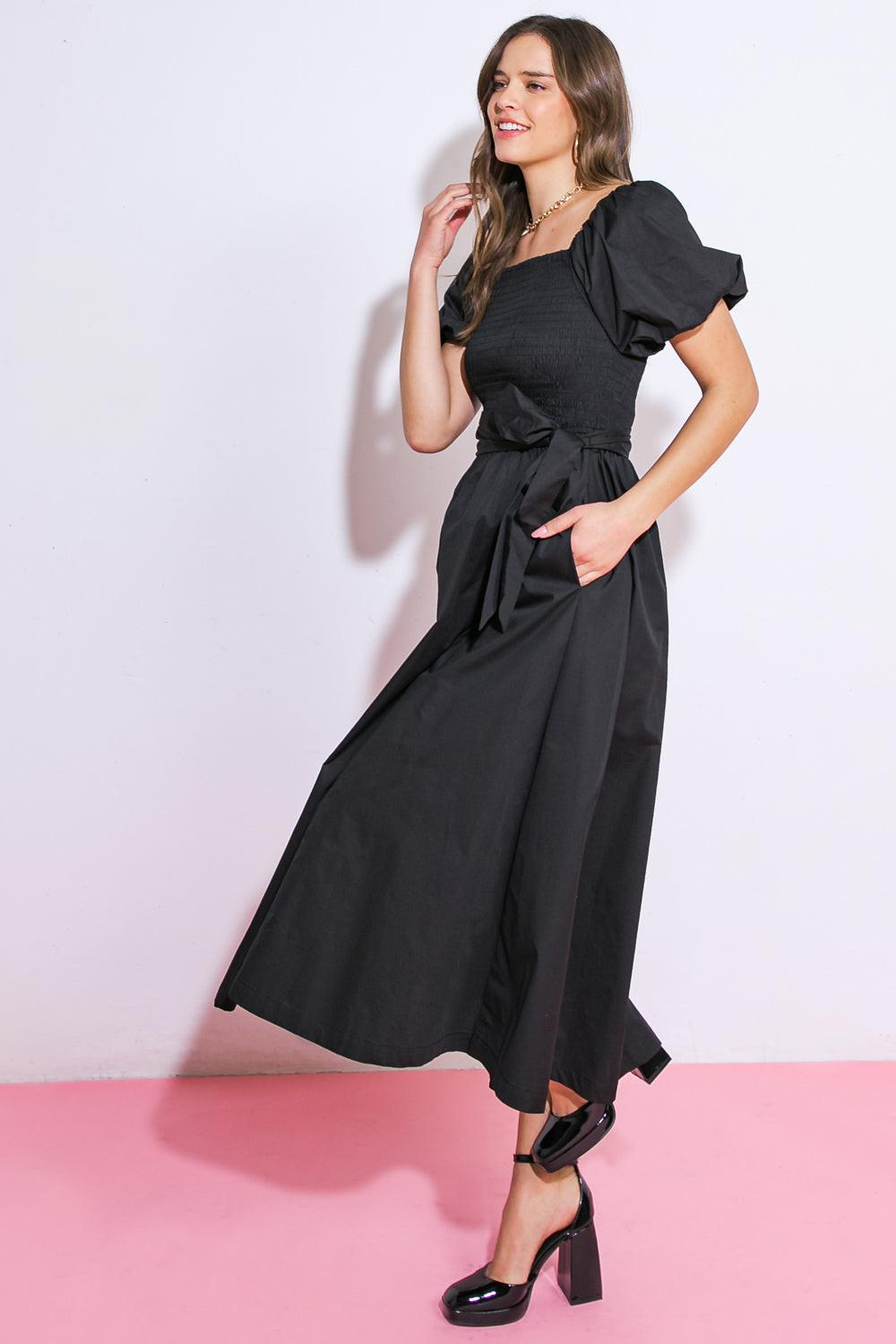 A Peaceful Place Woven Midi Dress in 20bla6 — Soul Flow Apparel