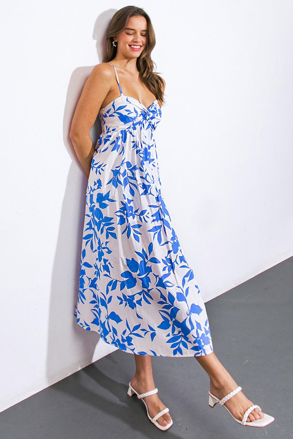 Active Hibernation Woven Midi Dress in 20ivo 20blu17 — Soul Flow Apparel