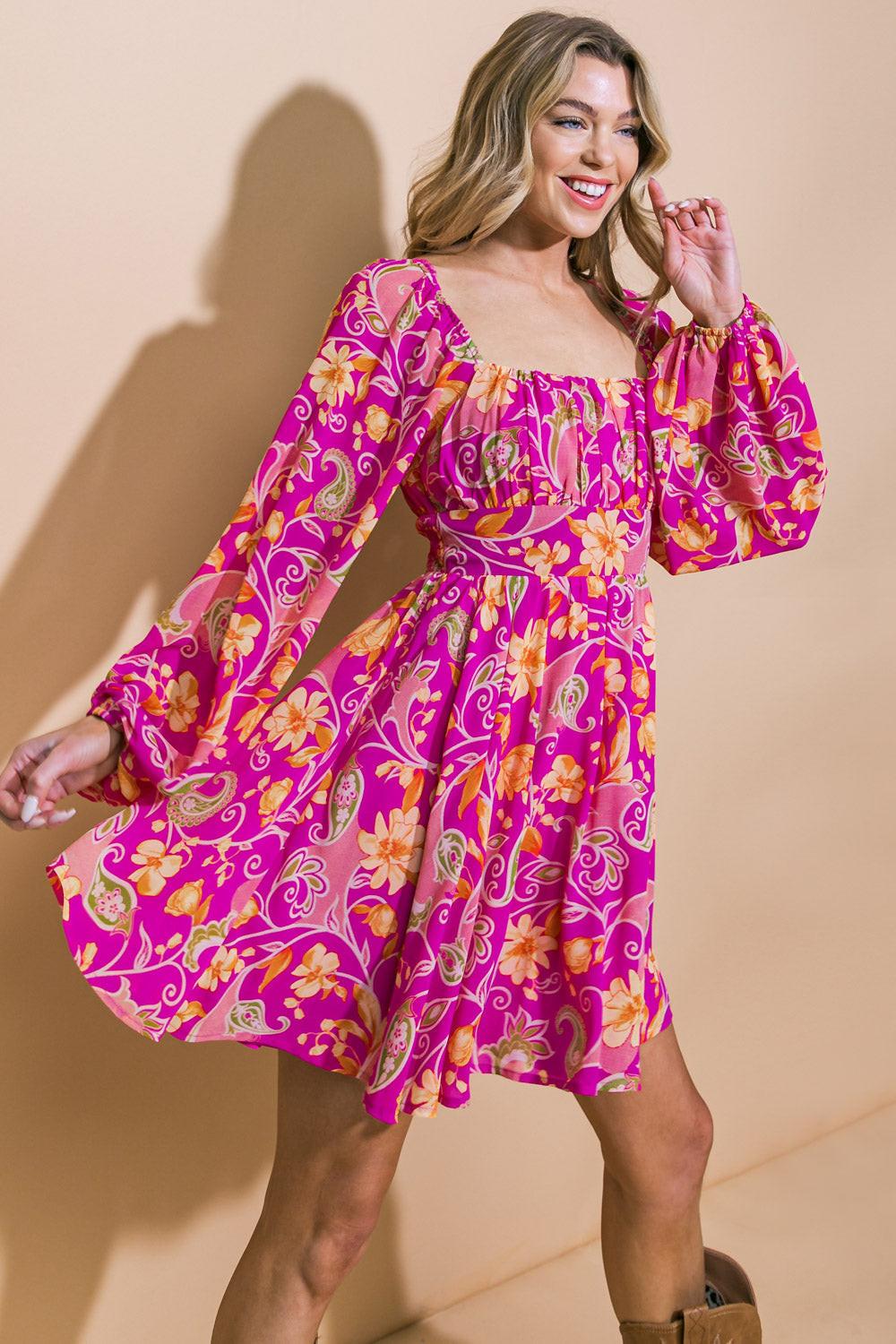 Thriving All Night Woven Mini Dress in 20orc7 — Soul Flow Apparel