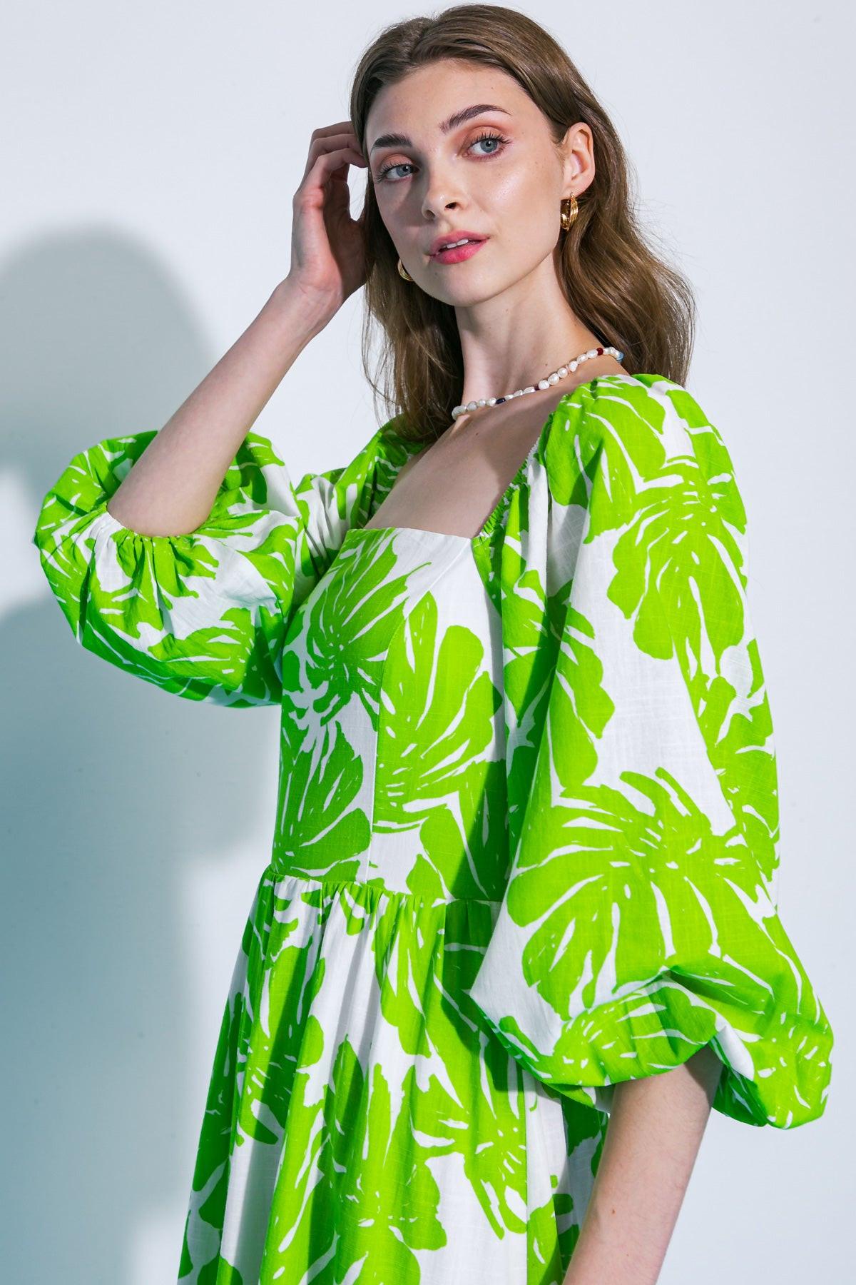 All the Drama Woven Midi Dress in 20gre 20ivo10 — Soul Flow Apparel