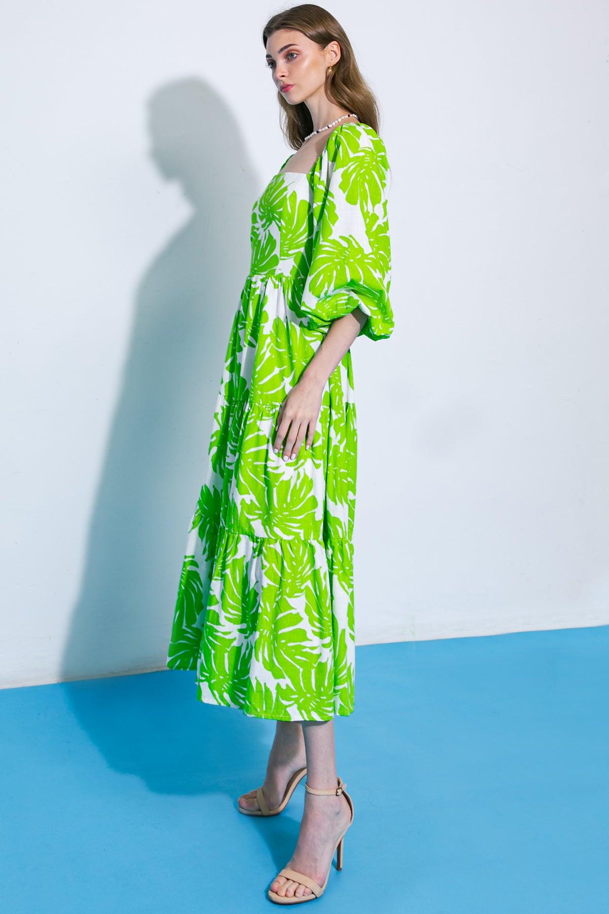 All the Drama Woven Midi Dress in 20gre 20ivo7 — Soul Flow Apparel