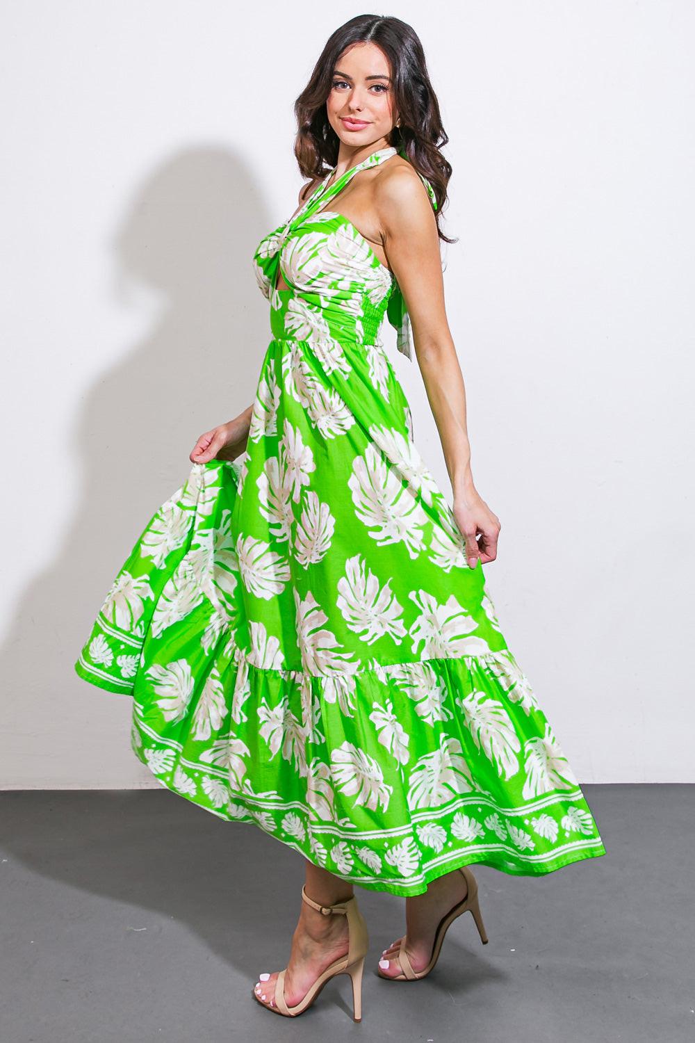 Cause a Scene Woven Midi Dress in 20gre 20ivo13 — Soul Flow Apparel