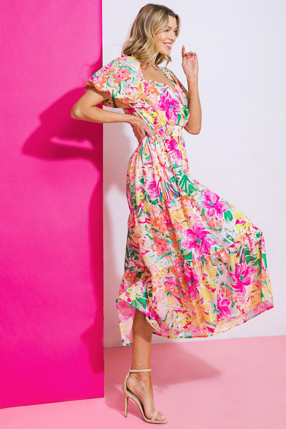 It Starts Now Woven Midi Dress in 20ivo 20fuc11 — Soul Flow Apparel