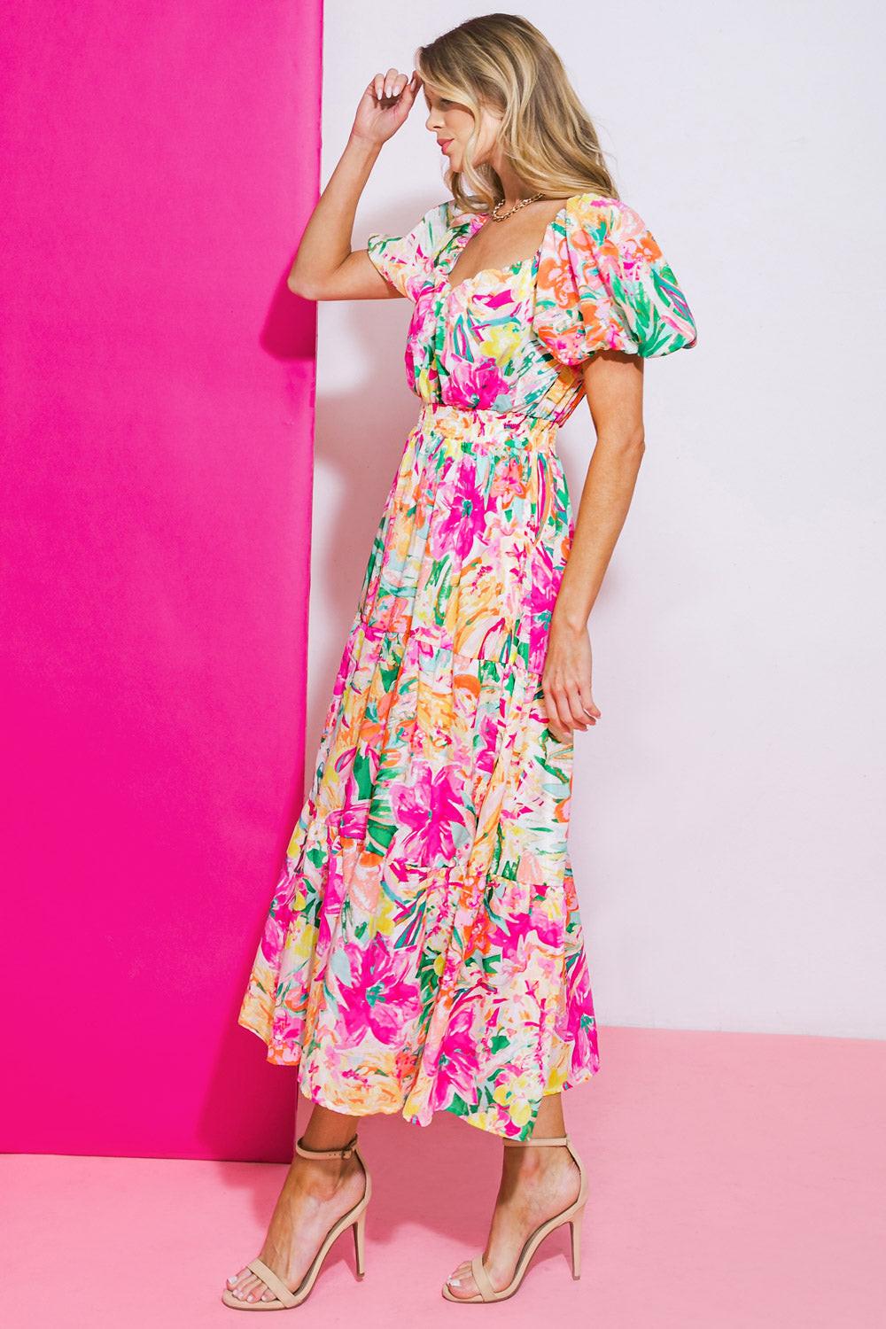 It Starts Now Woven Midi Dress in 20ivo 20fuc8 — Soul Flow Apparel