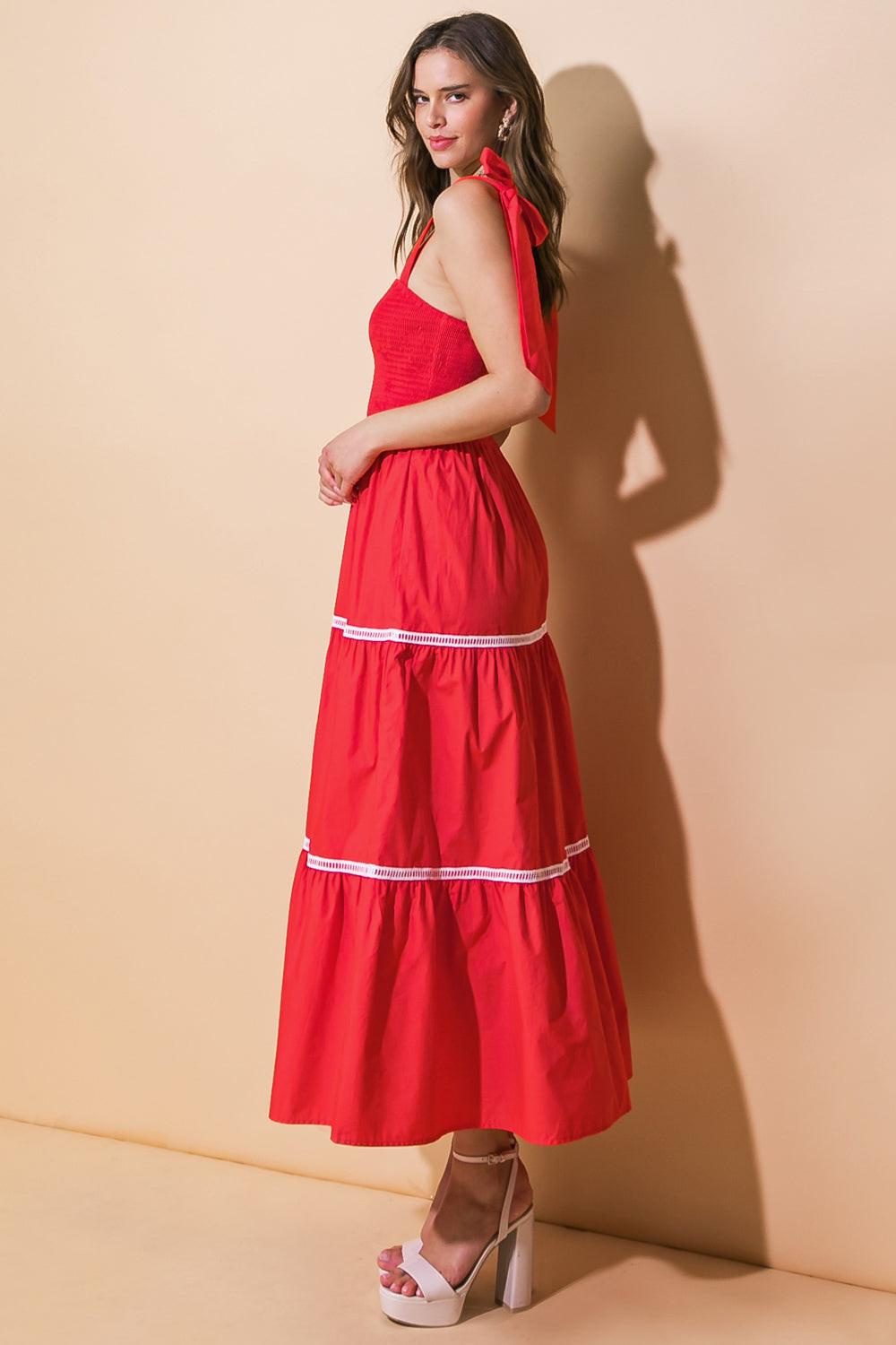 Better Than Ever Poplin Midi Dress in 20tom 20red8 — Soul Flow Apparel
