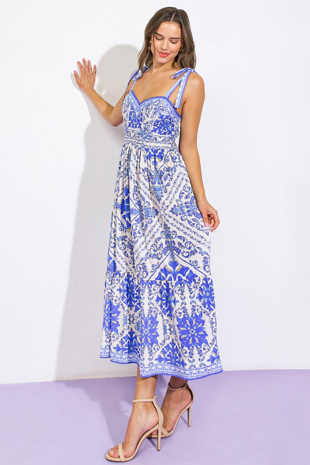 Finding My Peace Woven Midi Dress in 20ivo 20blu9 — Soul Flow Apparel