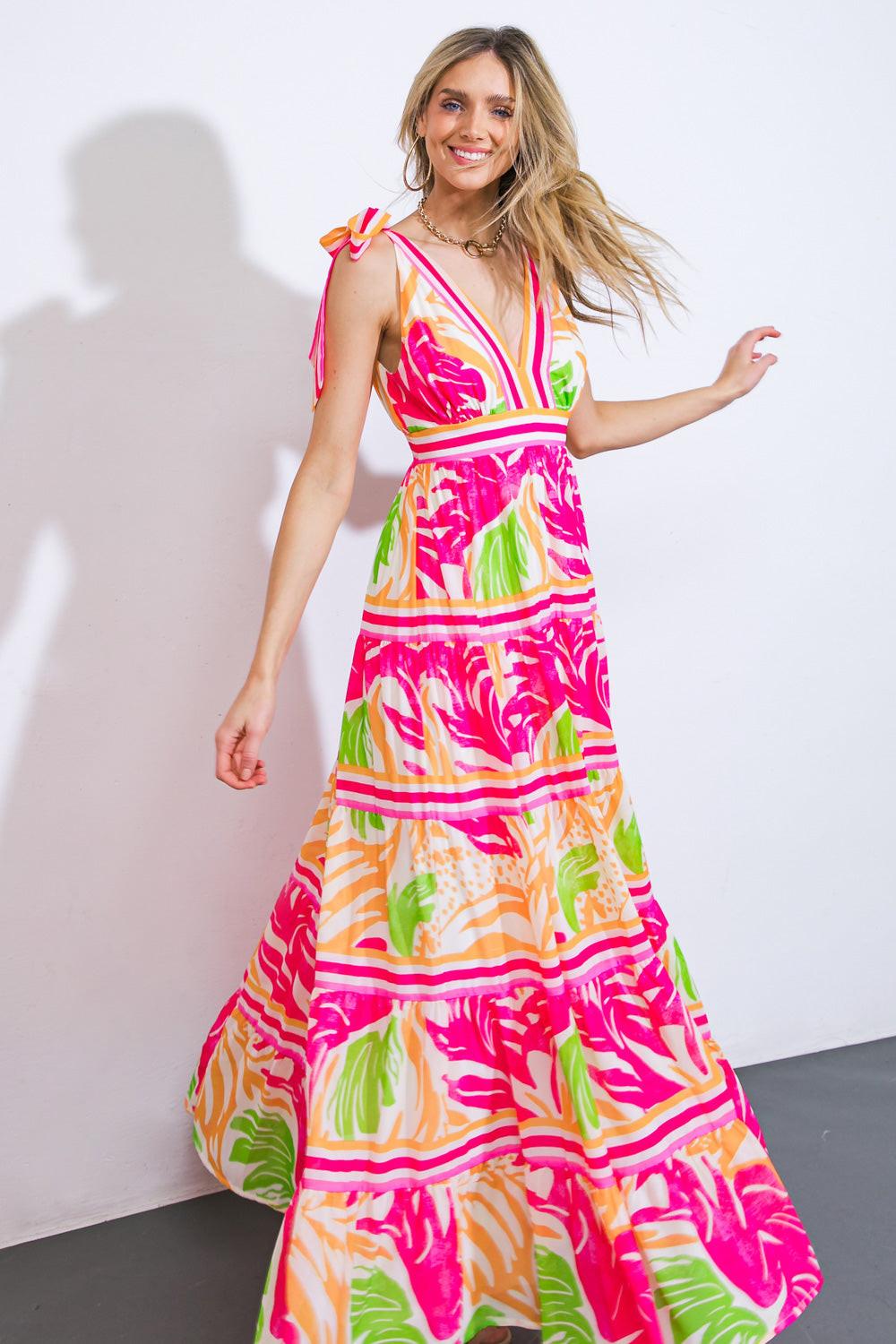 Take the Trails Woven Maxi Dress in 20fuc 20ora13 — Soul Flow Apparel