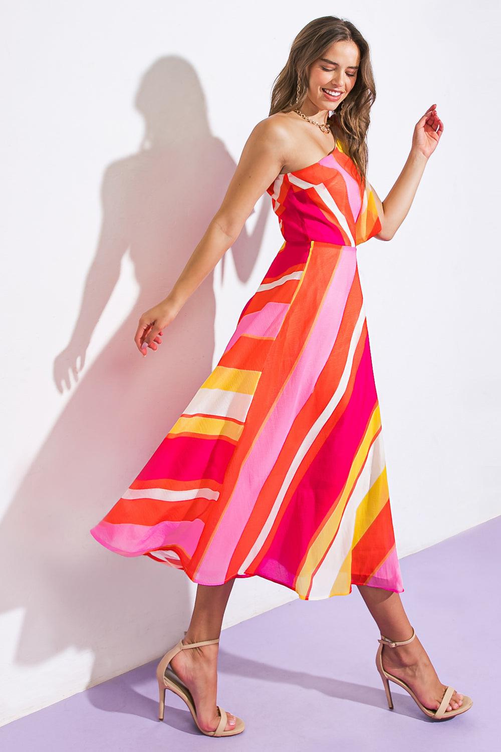 Sweeten the Day Woven Midi Dress in 20ora 20pin6 — Soul Flow Apparel