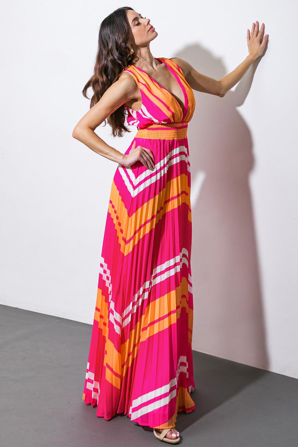A Quick Trip Woven Maxi Dress in 20pin 20ora19 — Soul Flow Apparel