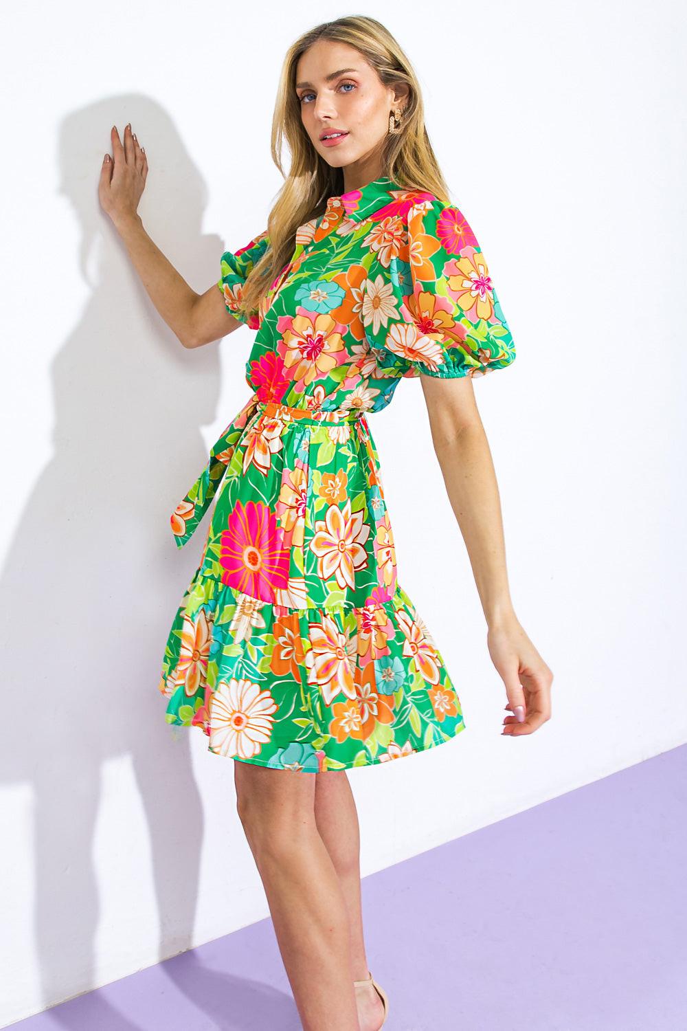 Swing of Things Woven Mini Dress in 20gre7 — Soul Flow Apparel