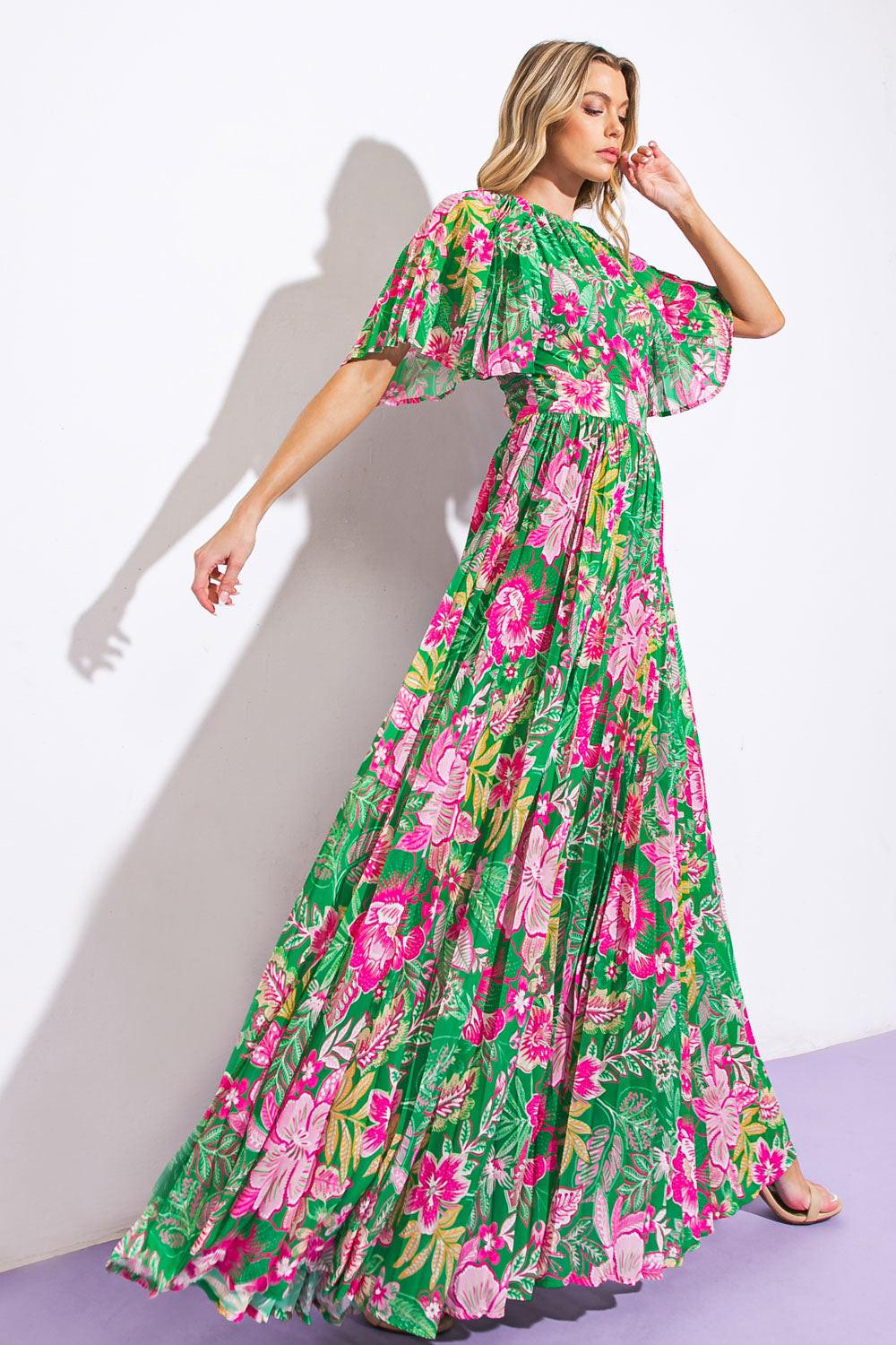 All Night Revival Woven Maxi Dress in 20gre8 — Soul Flow Apparel