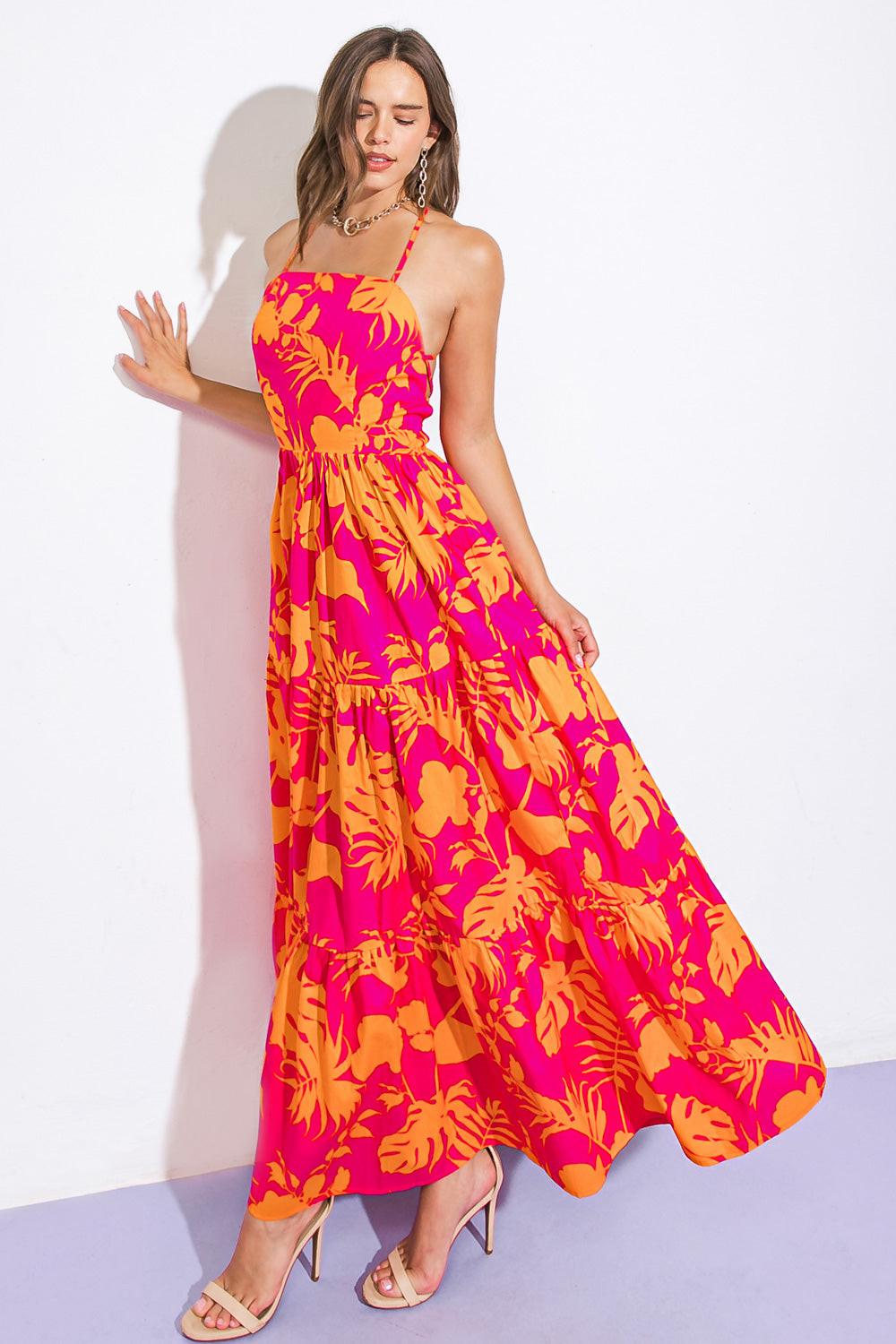 Close to Your Heart Woven Maxi Dress in 20fuc7 — Soul Flow Apparel
