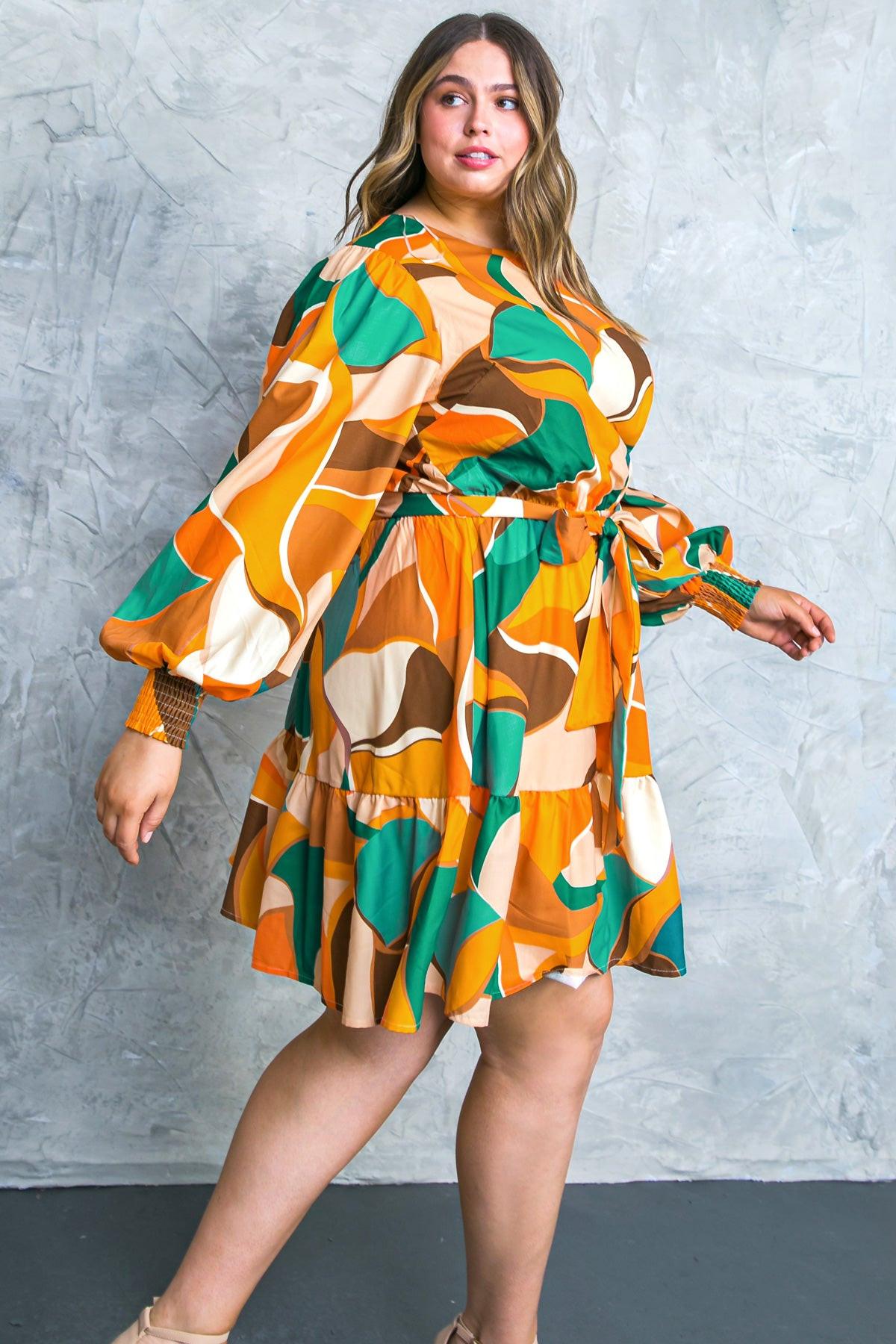 Feel Happiness Woven Mini Dress with Ruffle Hem and Sash Belt in 20rus 20gre20 — Soul Flow Apparel
