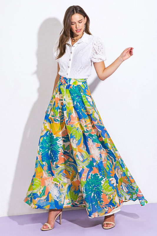 Coastal Chic Woven Maxi Skirt in 20blu4 — Soul Flow Apparel