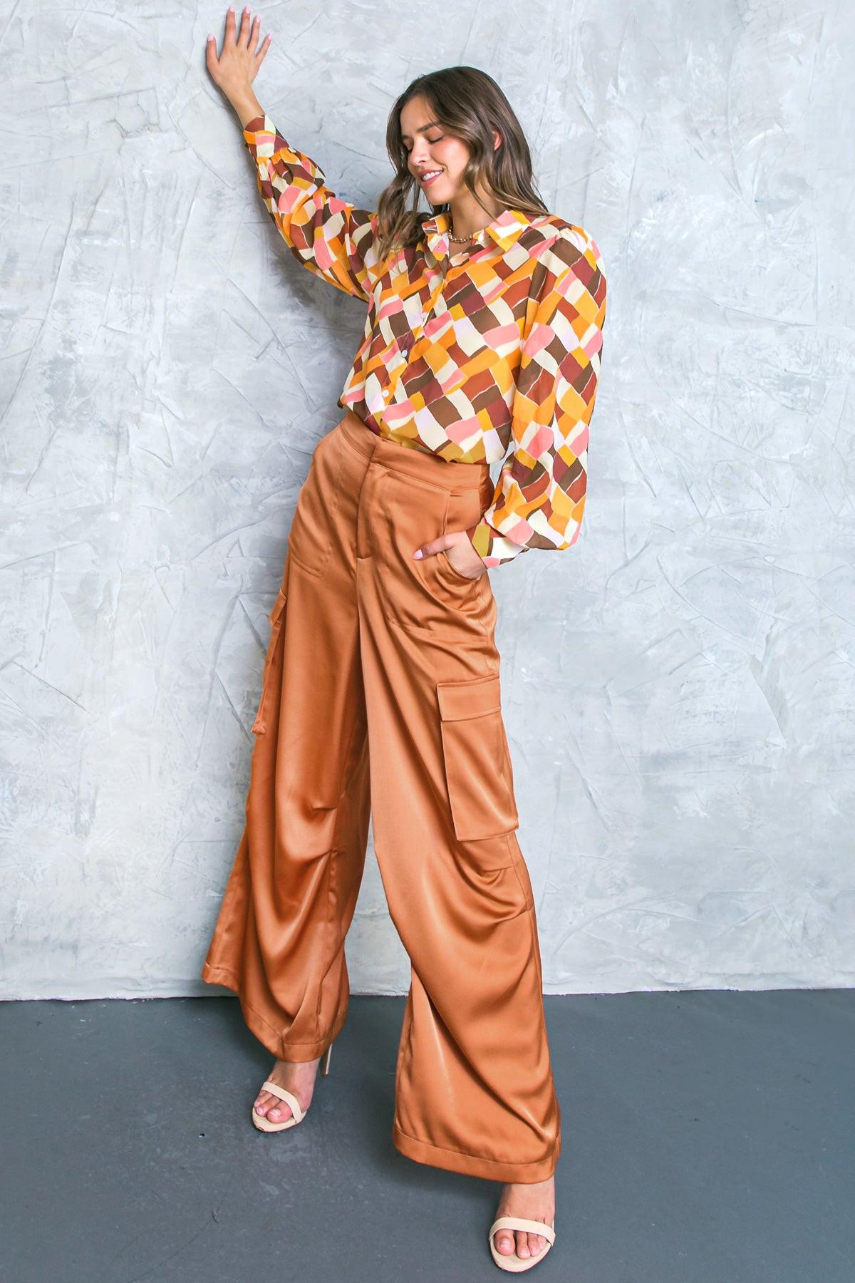 Graceful Movements Wide Leg Pants with Pockets for Everyday Wear in 20bro4 — Soul Flow Apparel