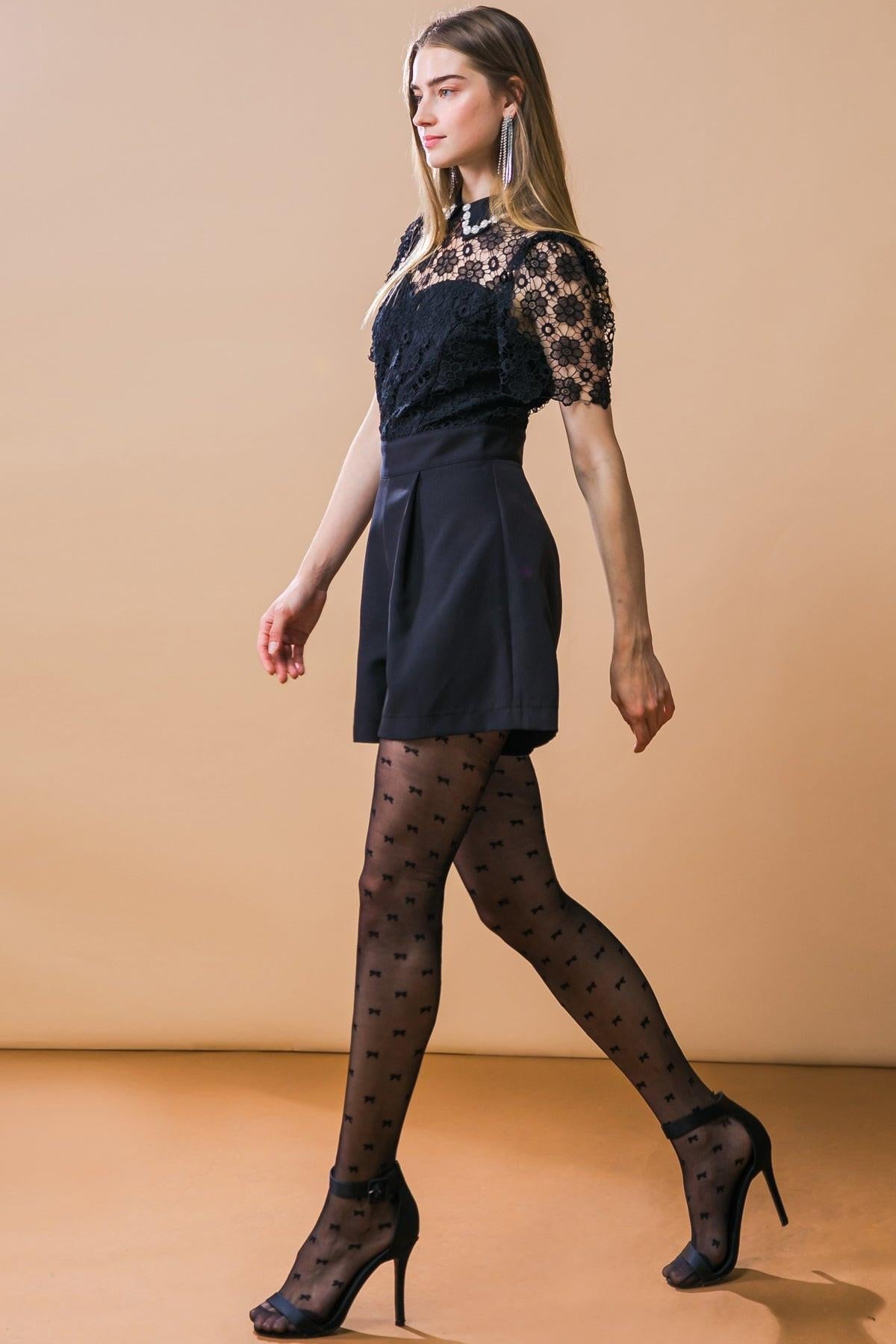 She's All That Woven Romper in 20bla2 — Soul Flow Apparel
