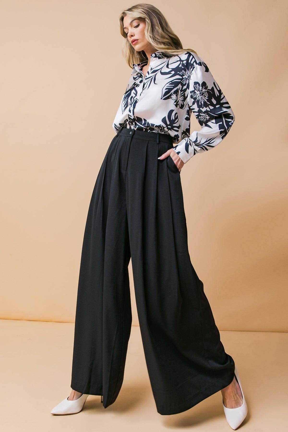 Throw It Back Woven Pants in 20bla7 — Soul Flow Apparel