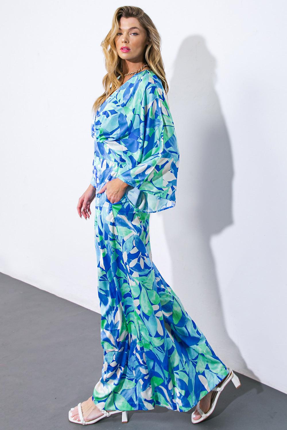Win the Crowd Woven Jumpsuit in 20blu16 — Soul Flow Apparel