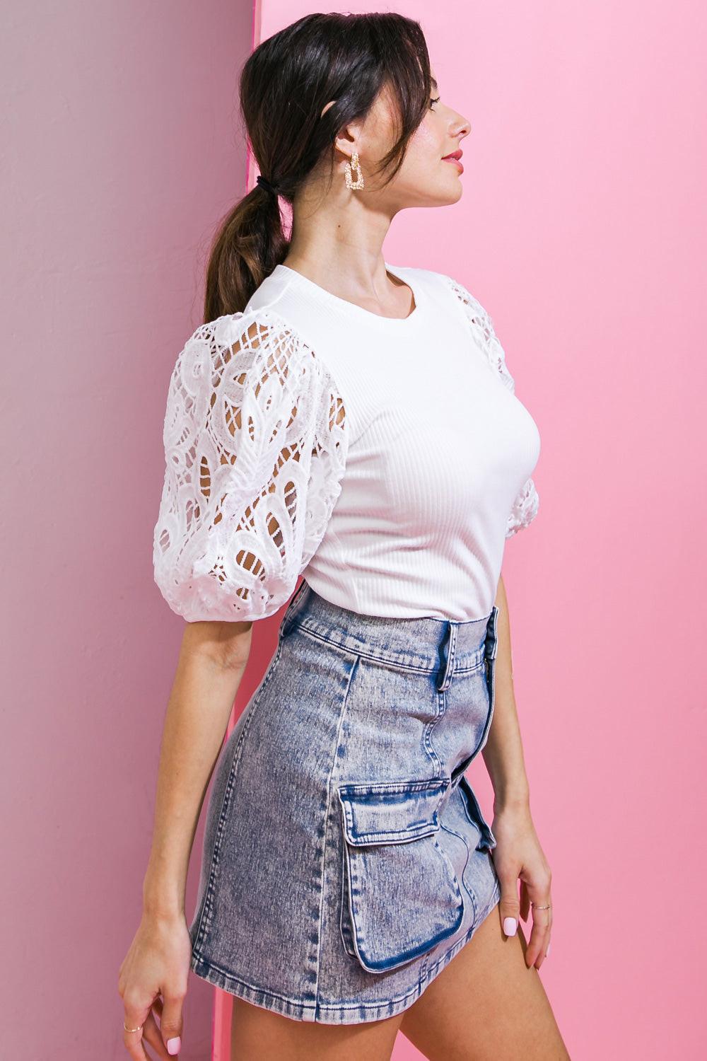 Getting Into the Groove Knit Top in 20off 20whi20 — Soul Flow Apparel
