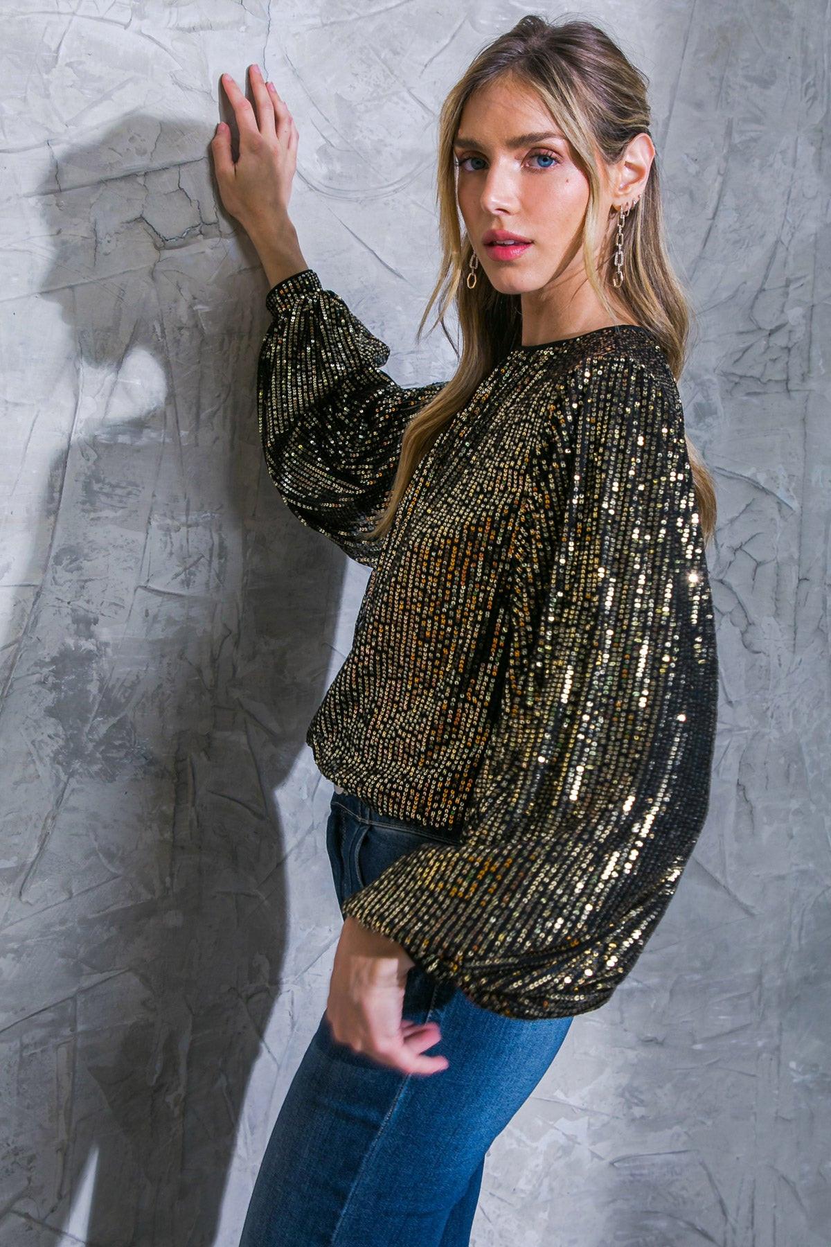 Hope You Remember Sequin Top in 20bla47 — Soul Flow Apparel