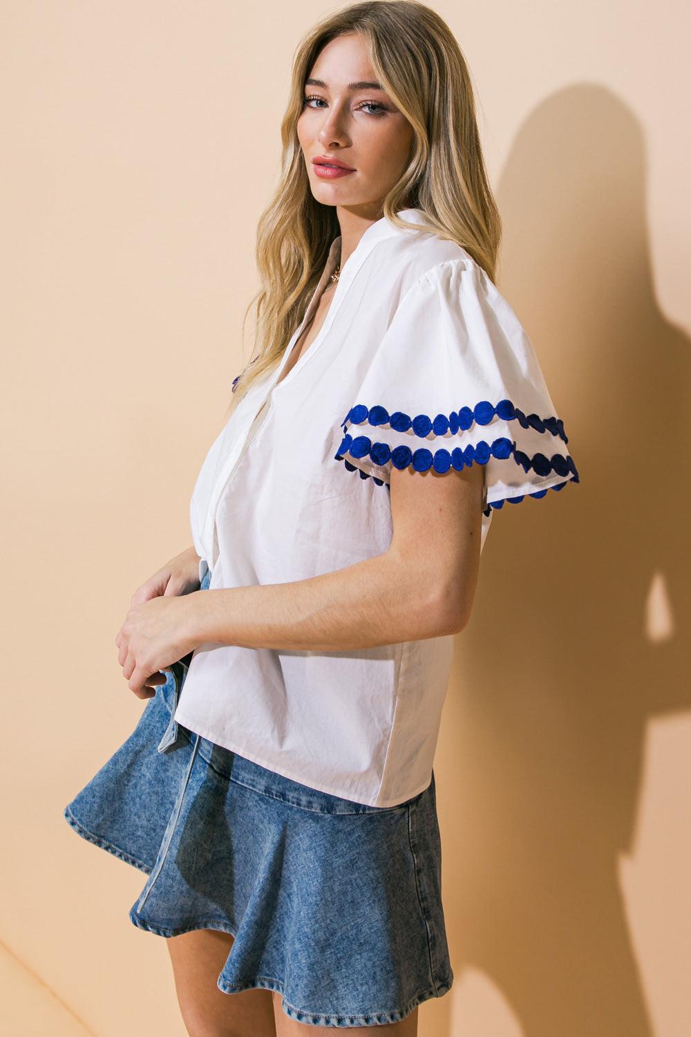 Learn As You Go Woven Top in 20off 20whi3 — Soul Flow Apparel