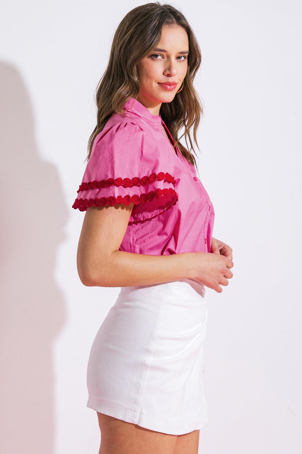 Learn As You Go Woven Top in 20pin19 — Soul Flow Apparel