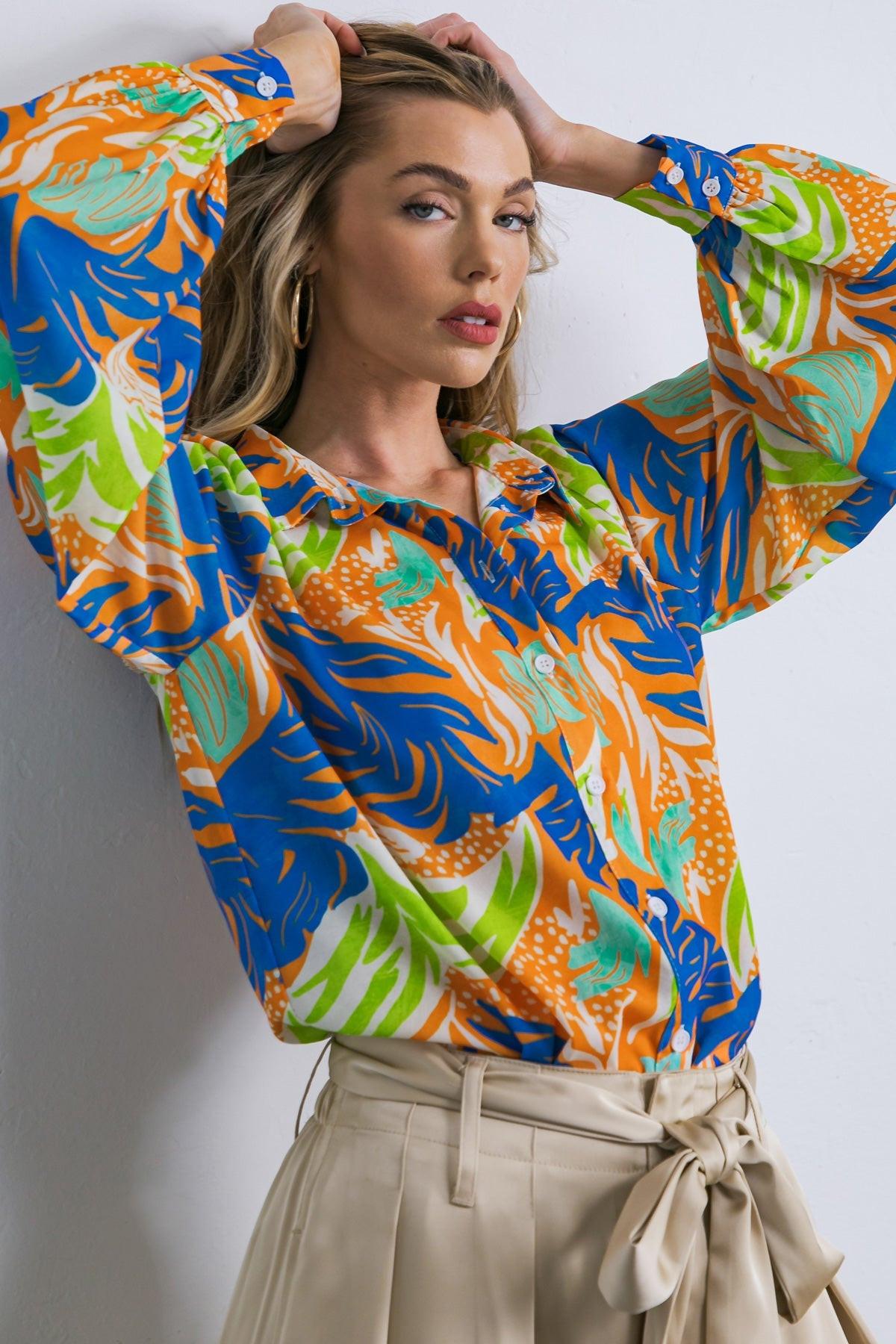 Esteemed Moment Woven Top in 20ora 20blu17 — Soul Flow Apparel