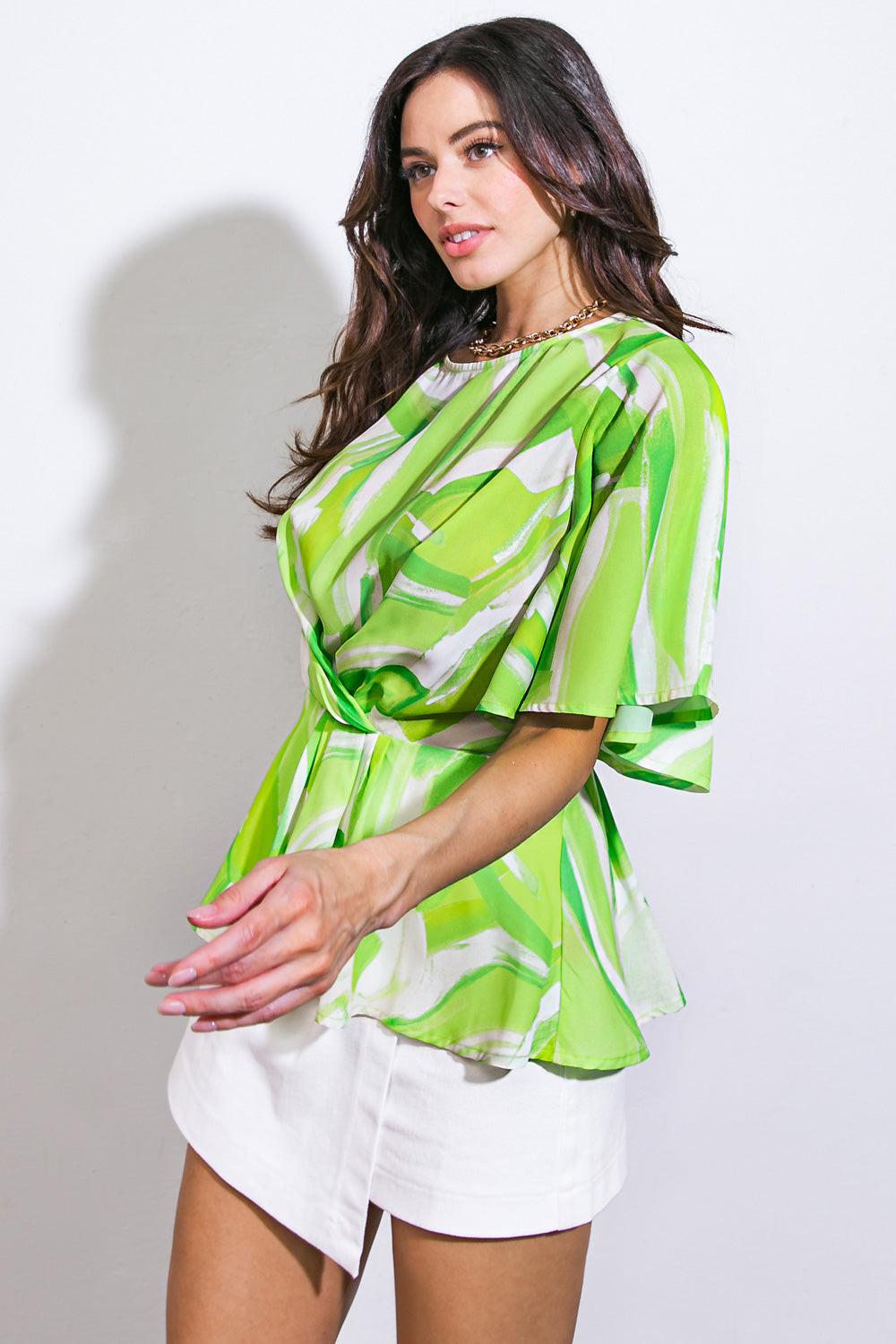 Easy to Say Woven Top in 20ivo 20gre8 — Soul Flow Apparel