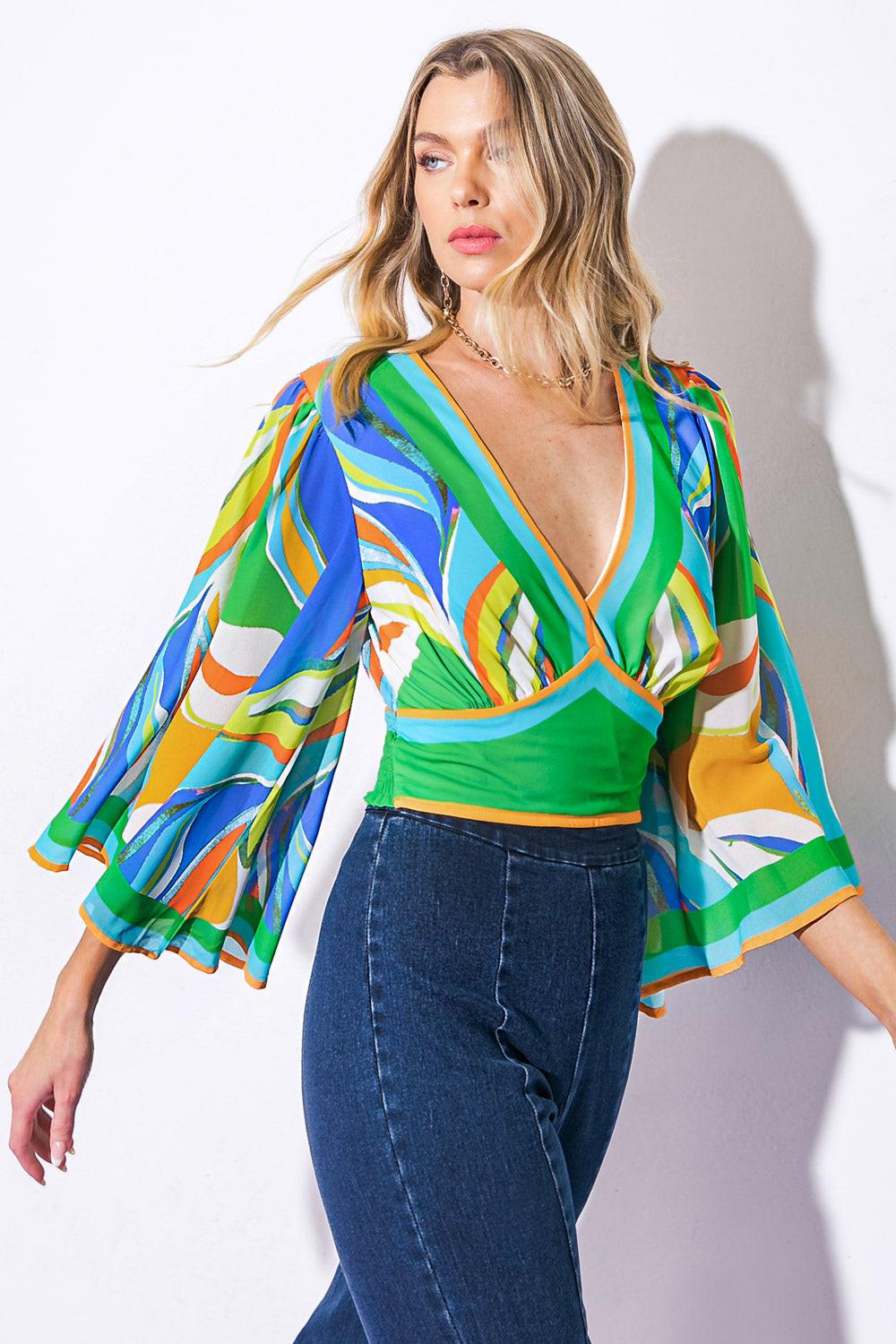 We Belong Together Woven Crop Top in 20gre 20blu14 — Soul Flow Apparel
