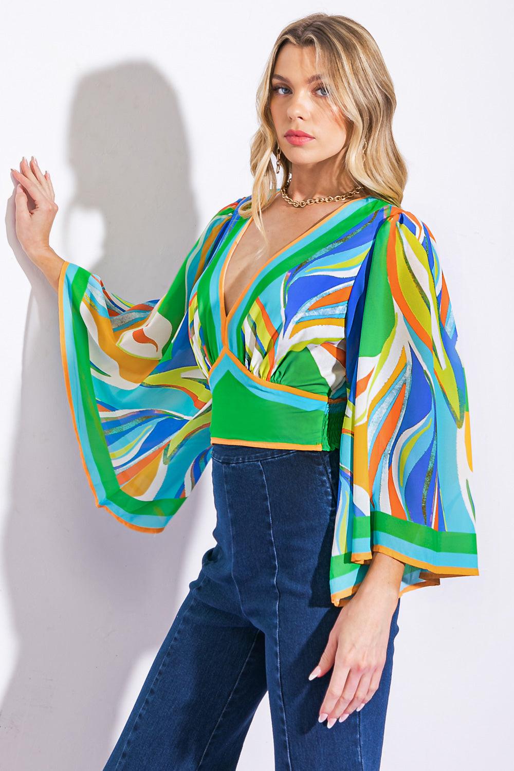 We Belong Together Woven Crop Top in 20gre 20blu9 — Soul Flow Apparel