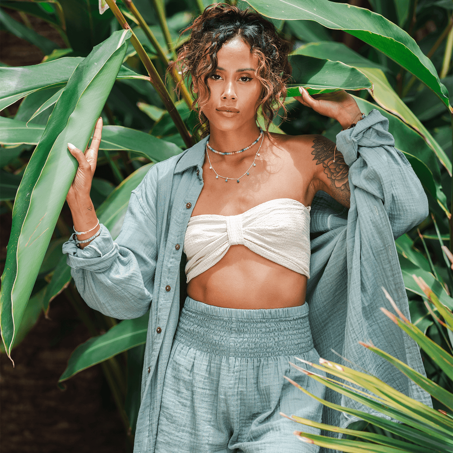 Sage Boyfriend Button Up — Soul Flow Apparel