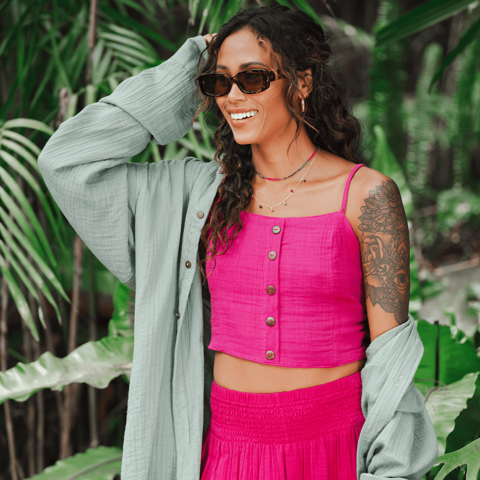 Sage Boyfriend Button Up — Soul Flow Apparel