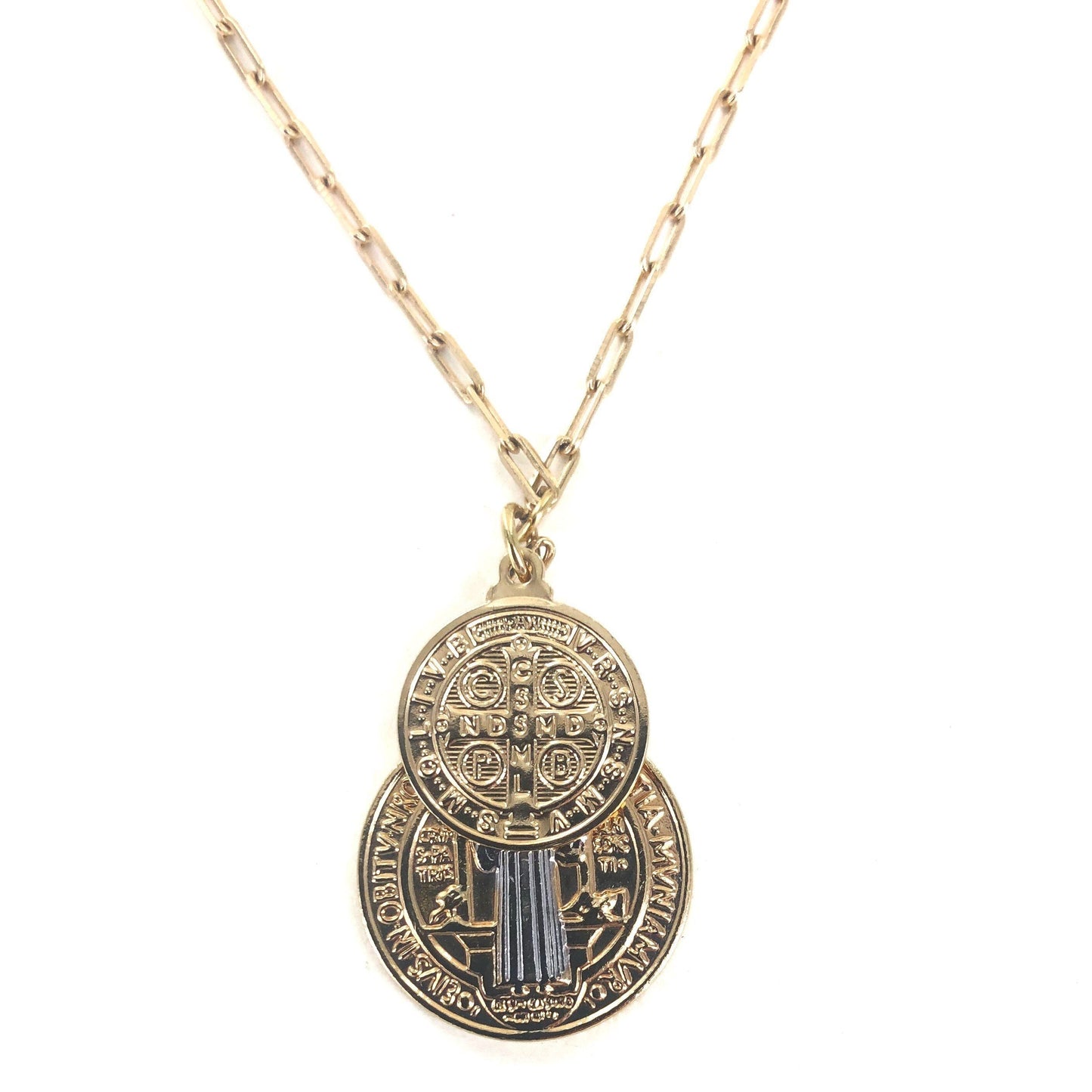 Saint Ii - St. Benedict Coin Necklace — Soul Flow Apparel