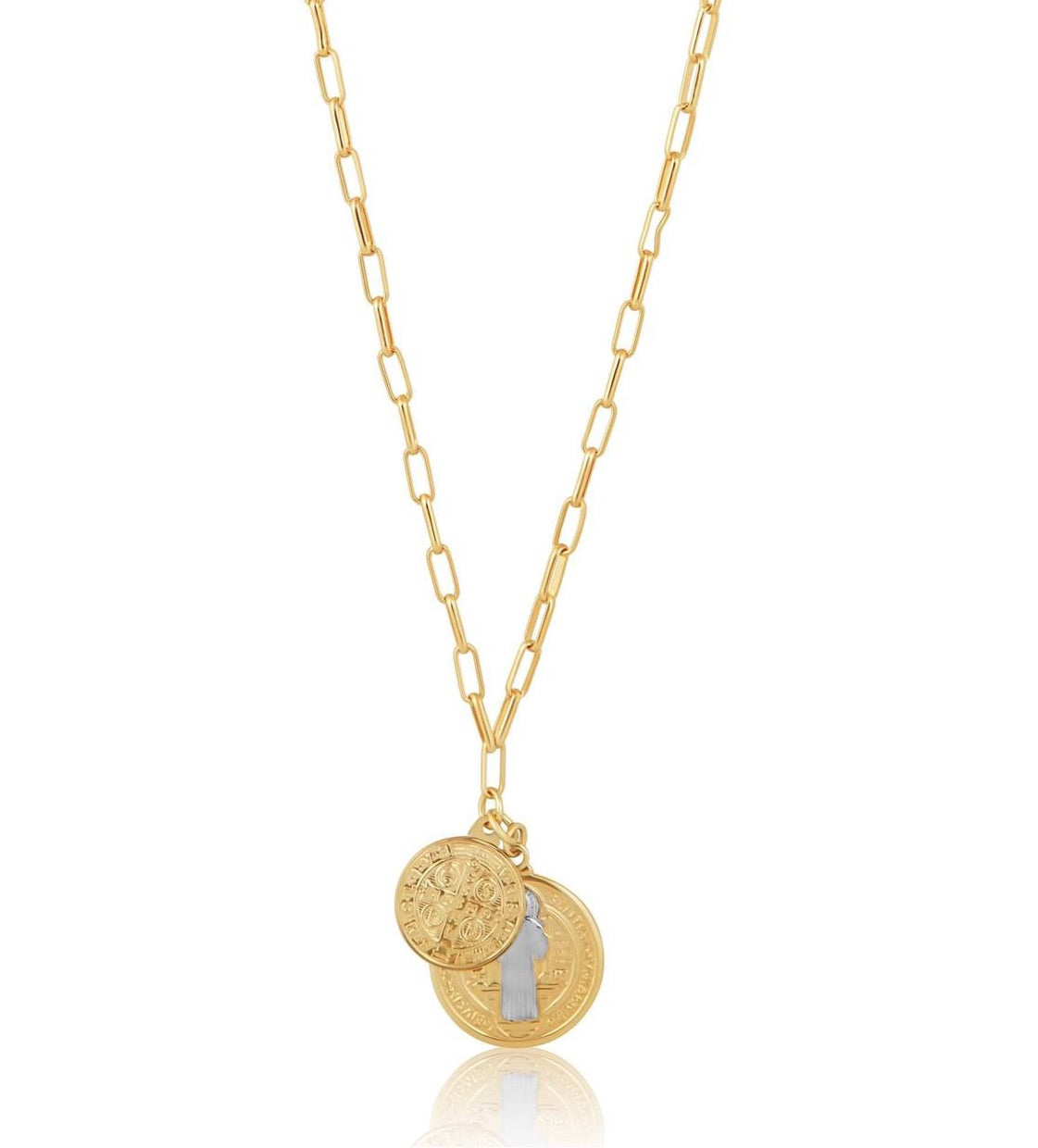 Saint Ii - St. Benedict Coin Necklace — Soul Flow Apparel