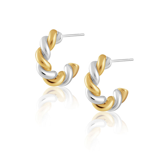Sara Two Tone Twist Hoop — Soul Flow Apparel