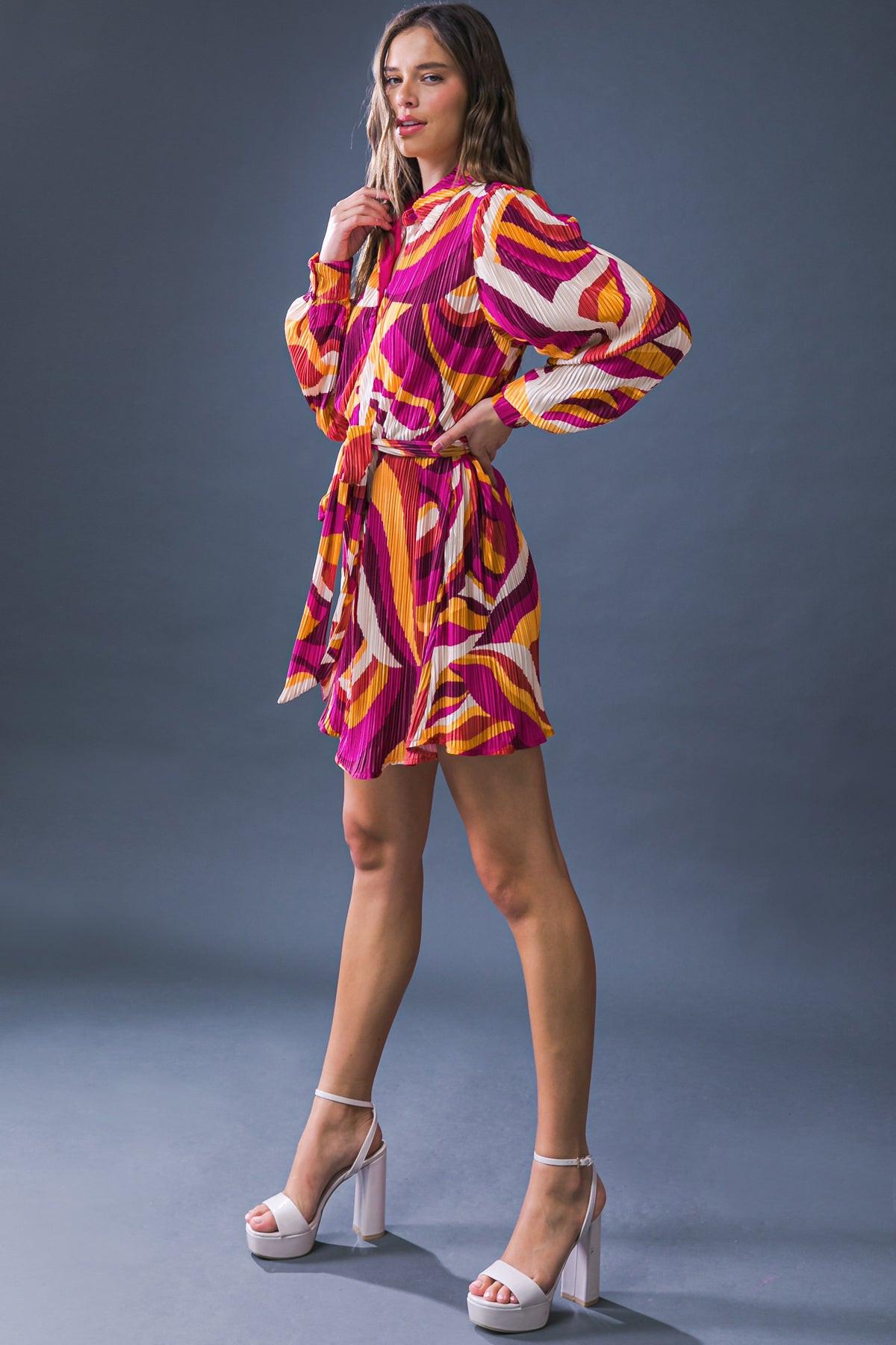 Get on Board Woven Plisse Mini Dress — Soul Flow Apparel