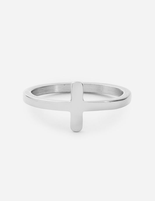 Silver Cross Ring – Christian Ring