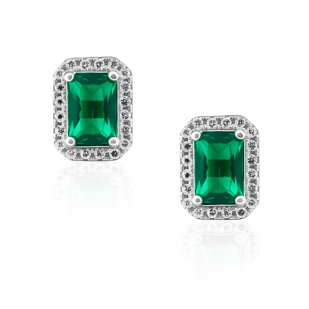 Nora Emerald Studs — Soul Flow Apparel