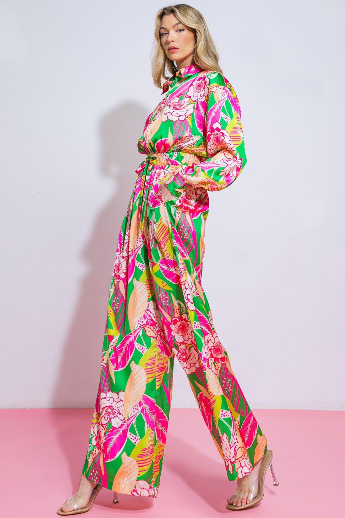Blooming Hope Woven Jumpsuit — Soul Flow Apparel