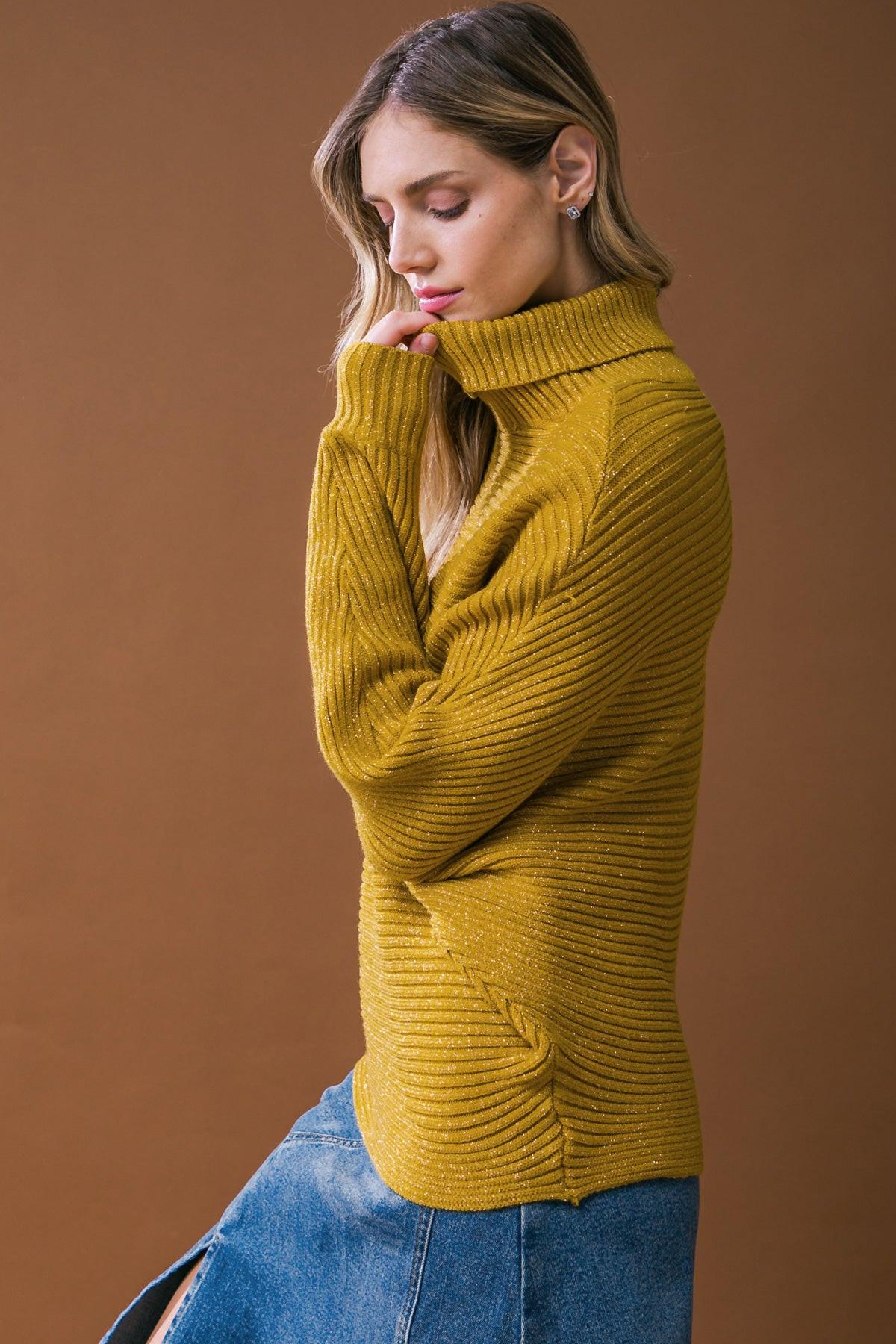 Love So Sweet Sweater Top Dolman Sleeve Turtle Neck Knit — Soul Flow Apparel